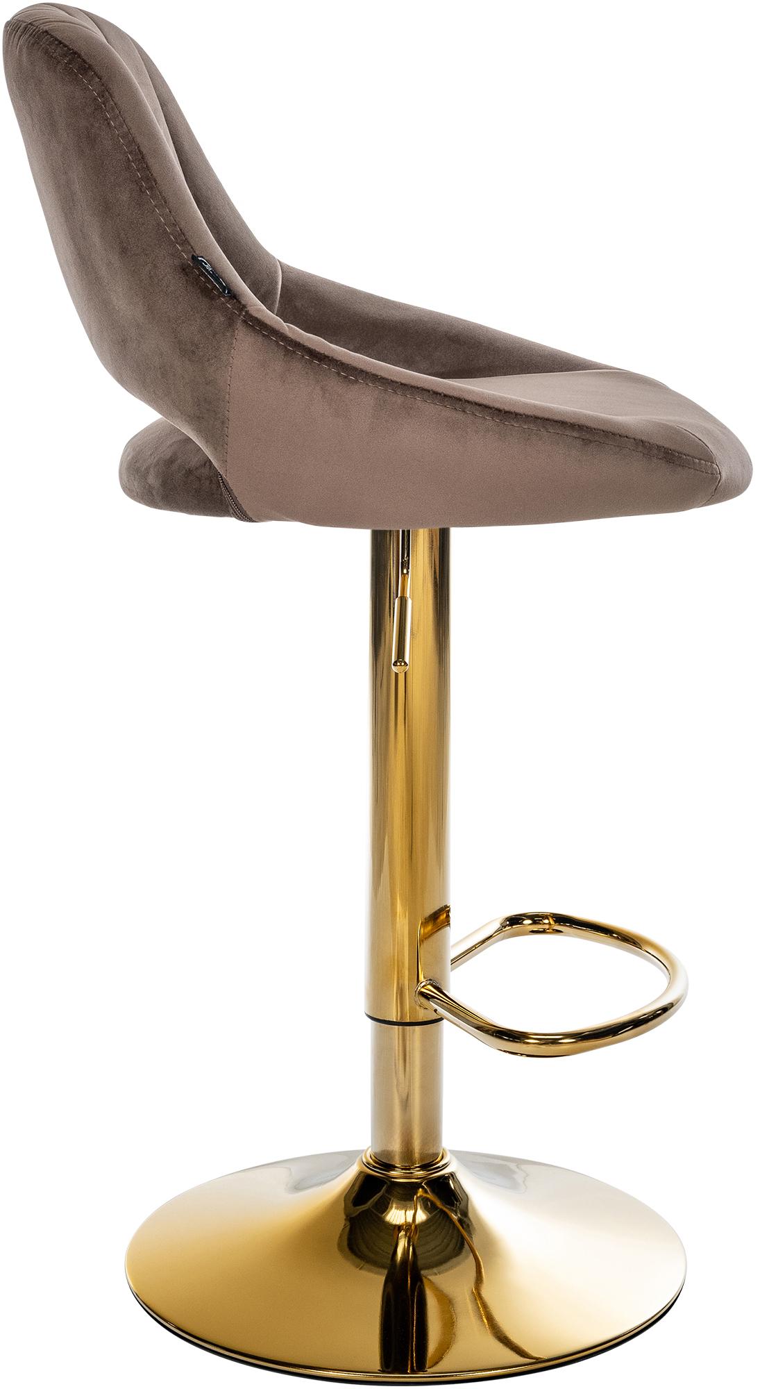 Barhocker Milet Samt gold, braun