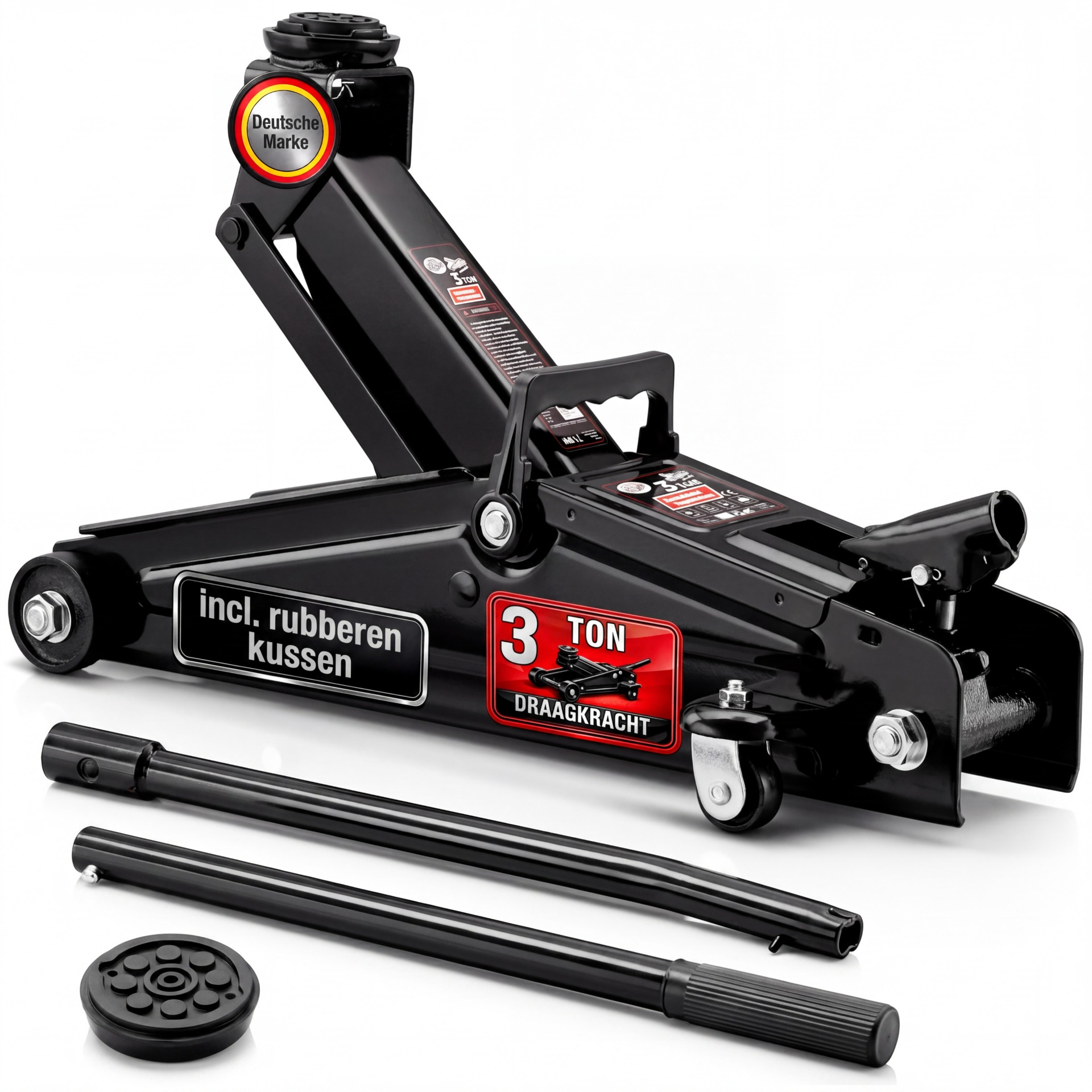 Wagenheber Schwarz 3t 135-400mm