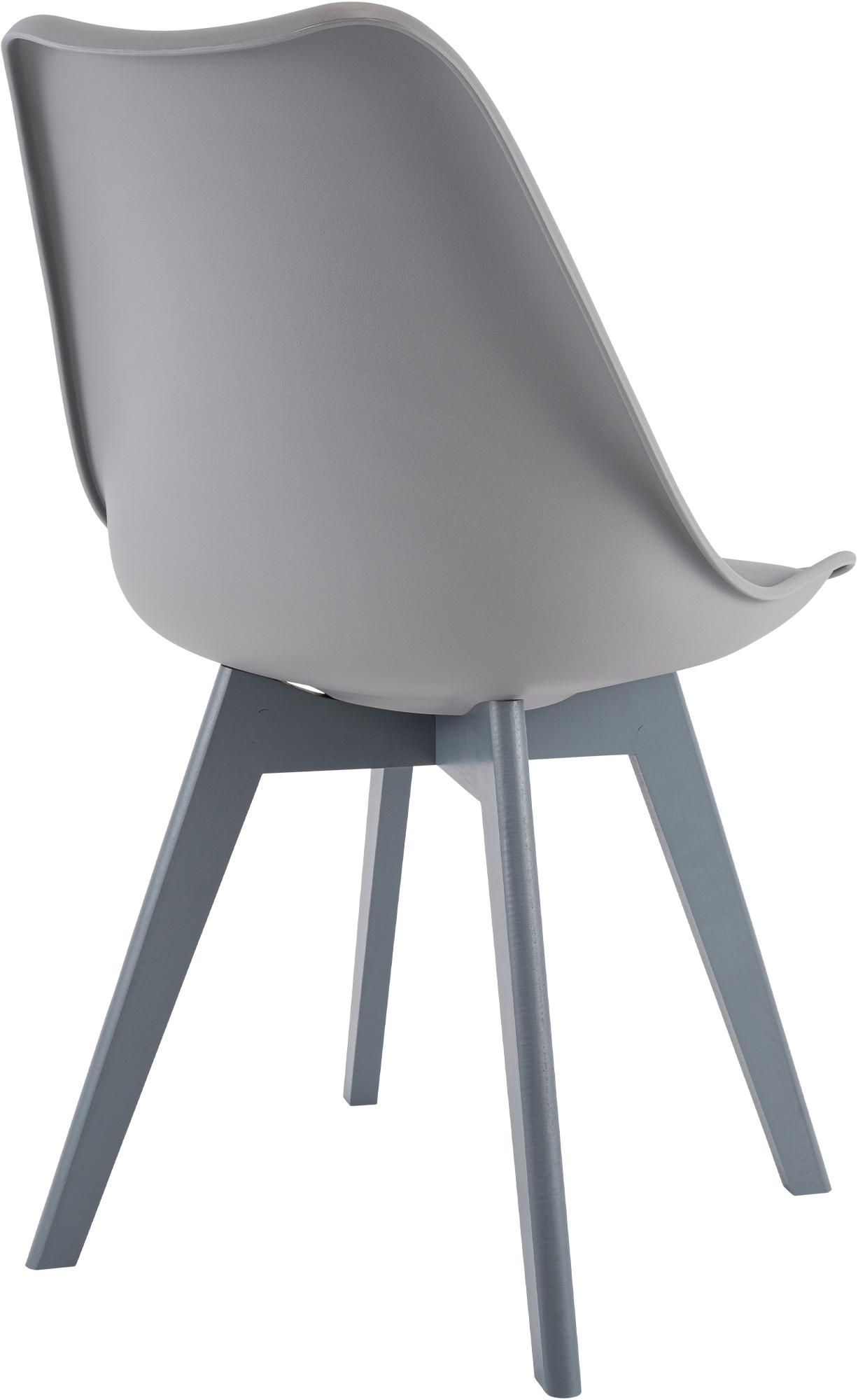 4er Set Stuhl Linares Kunststoff, grau/grau