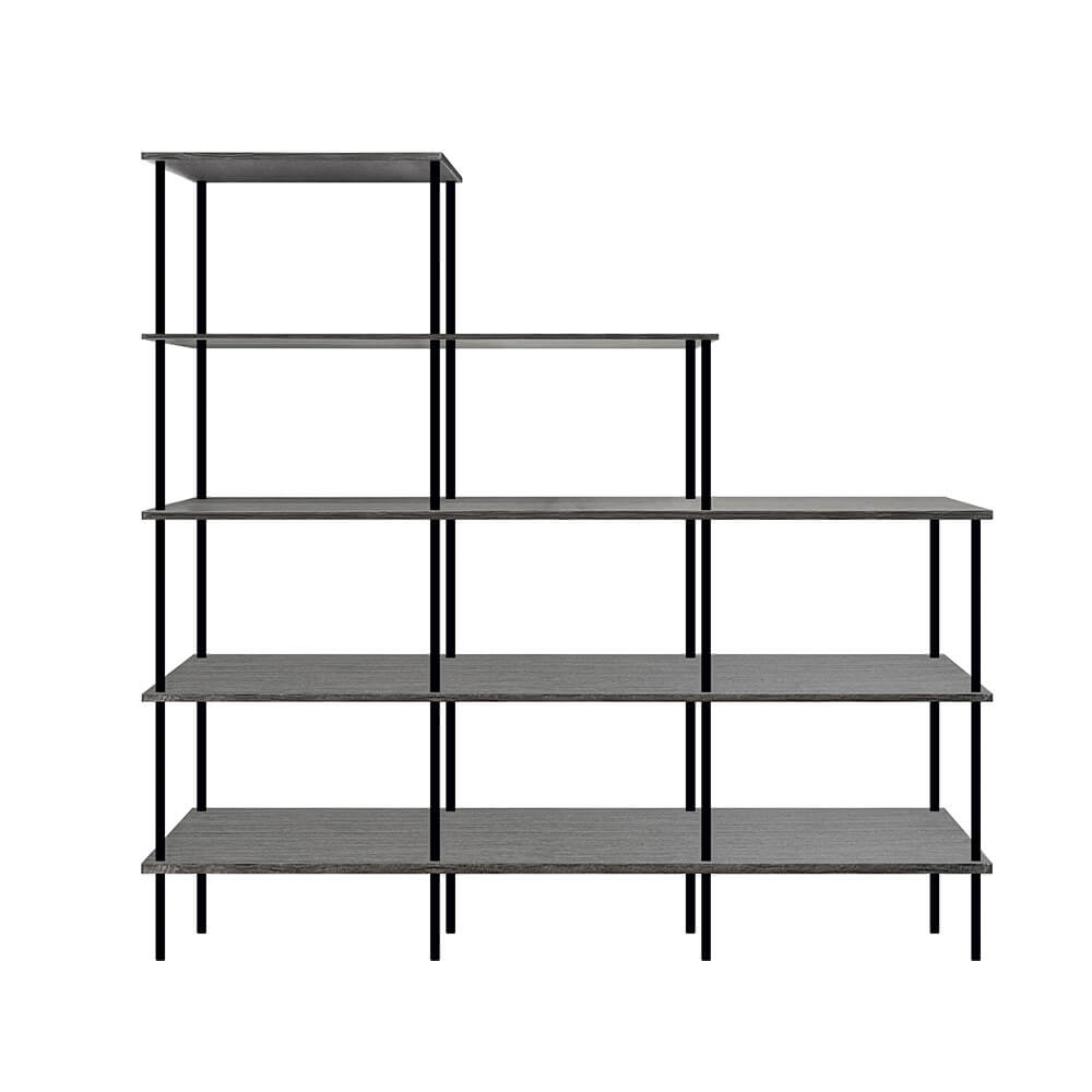 Regal INDU Dark Oak - (L x B x H): 207 x 35 x 196 cm
