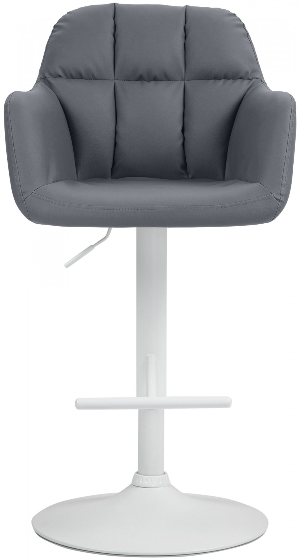 Barhocker Natoma Kunstleder weiß, grau