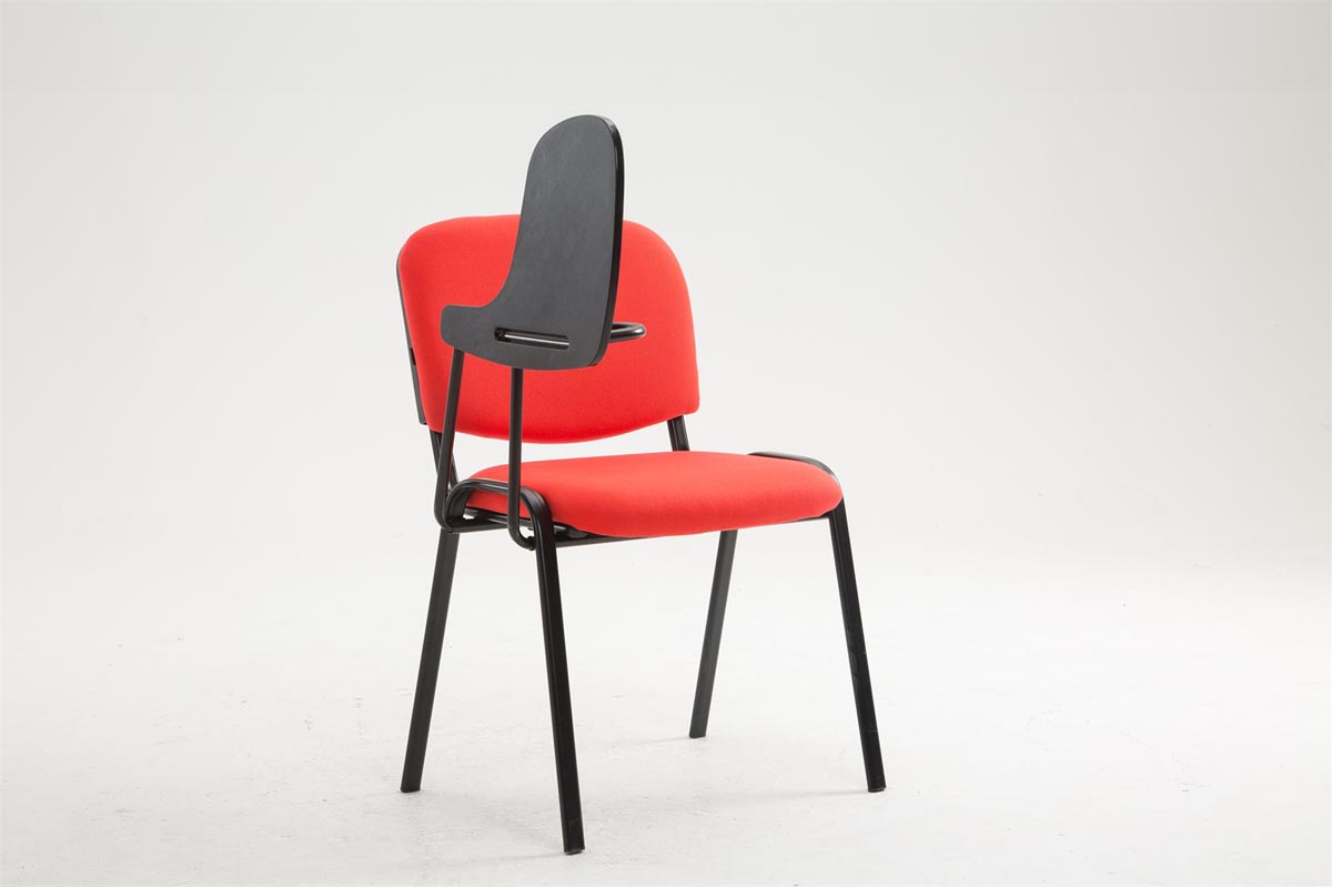 Stuhl Ken mit Klapptisch Stoff, rot