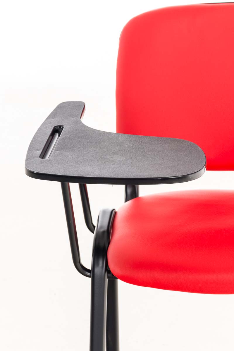 Stuhl Ken mit Klapptisch Kunstleder, rot