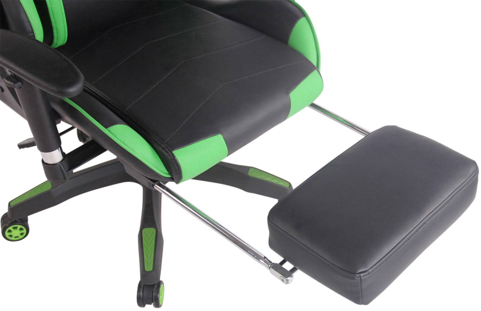 Racing Bürostuhl Turbo mit Fußablage, schwarz/grün