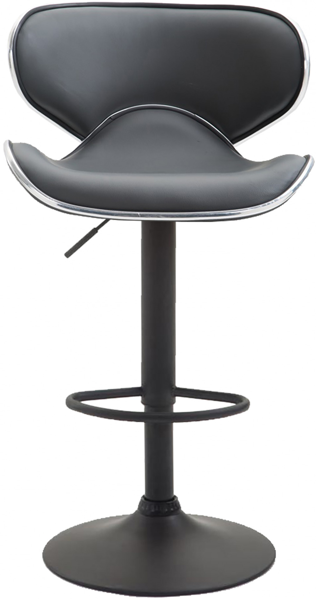 2er Set Barhocker Las Vegas V2 Kunstleder schwarz, grau