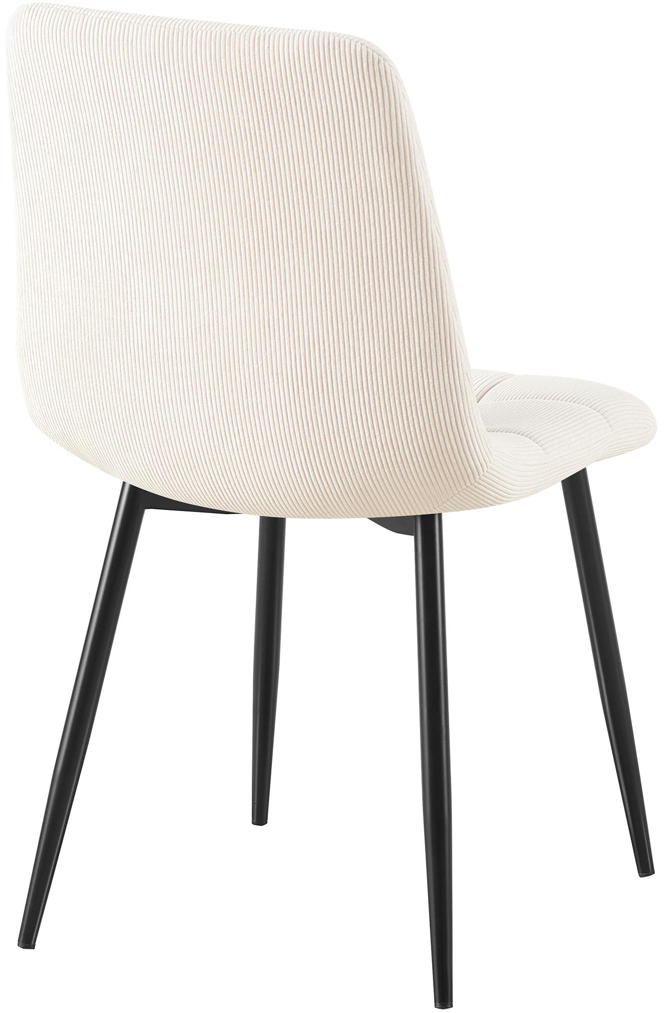 4er Set Esszimmerstuhl Tilde Cord, creme