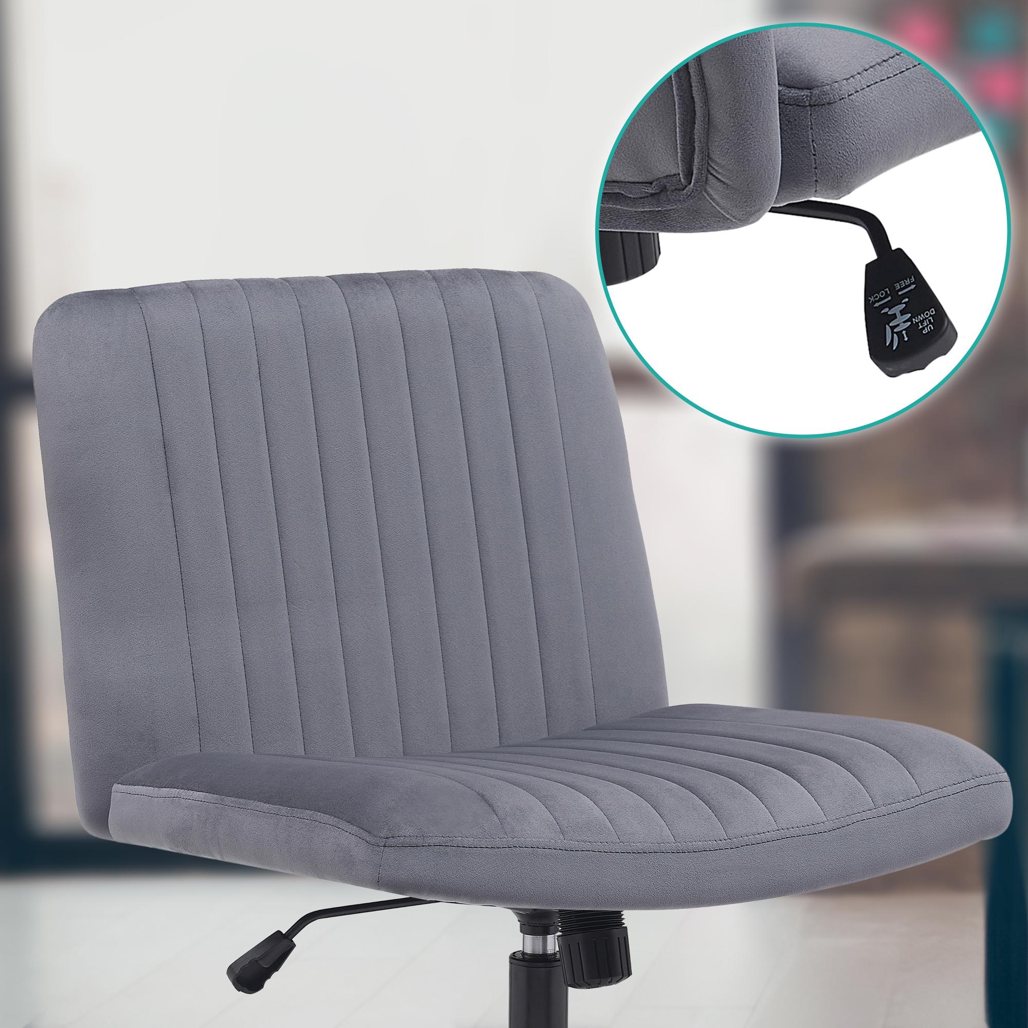 Bürostuhl Kingman Samt, dunkelgrau