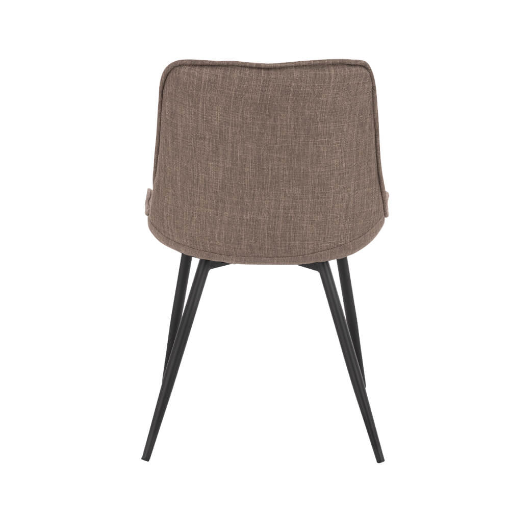 Polsterstuhl Esszimmer Webstoff IKALO – 4er Set Grau/Braun