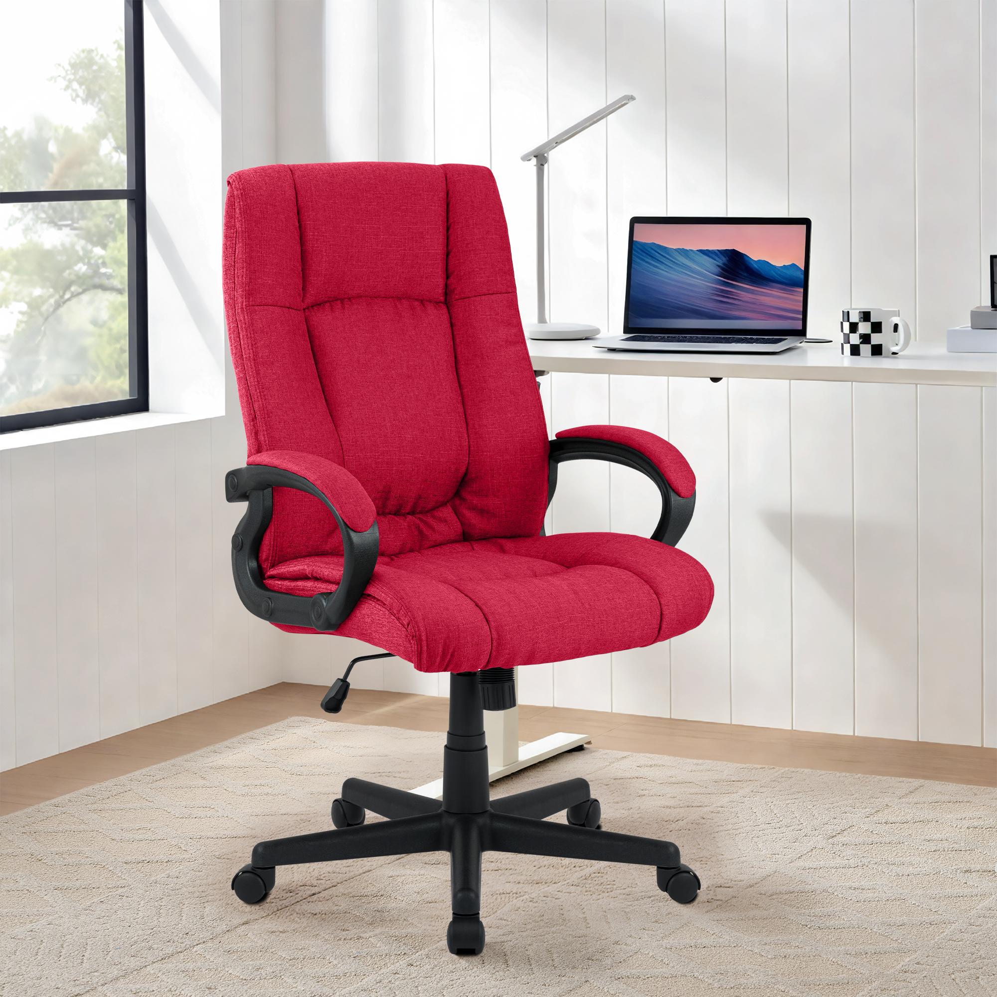 Bürostuhl XL Sparta Stoff, rot
