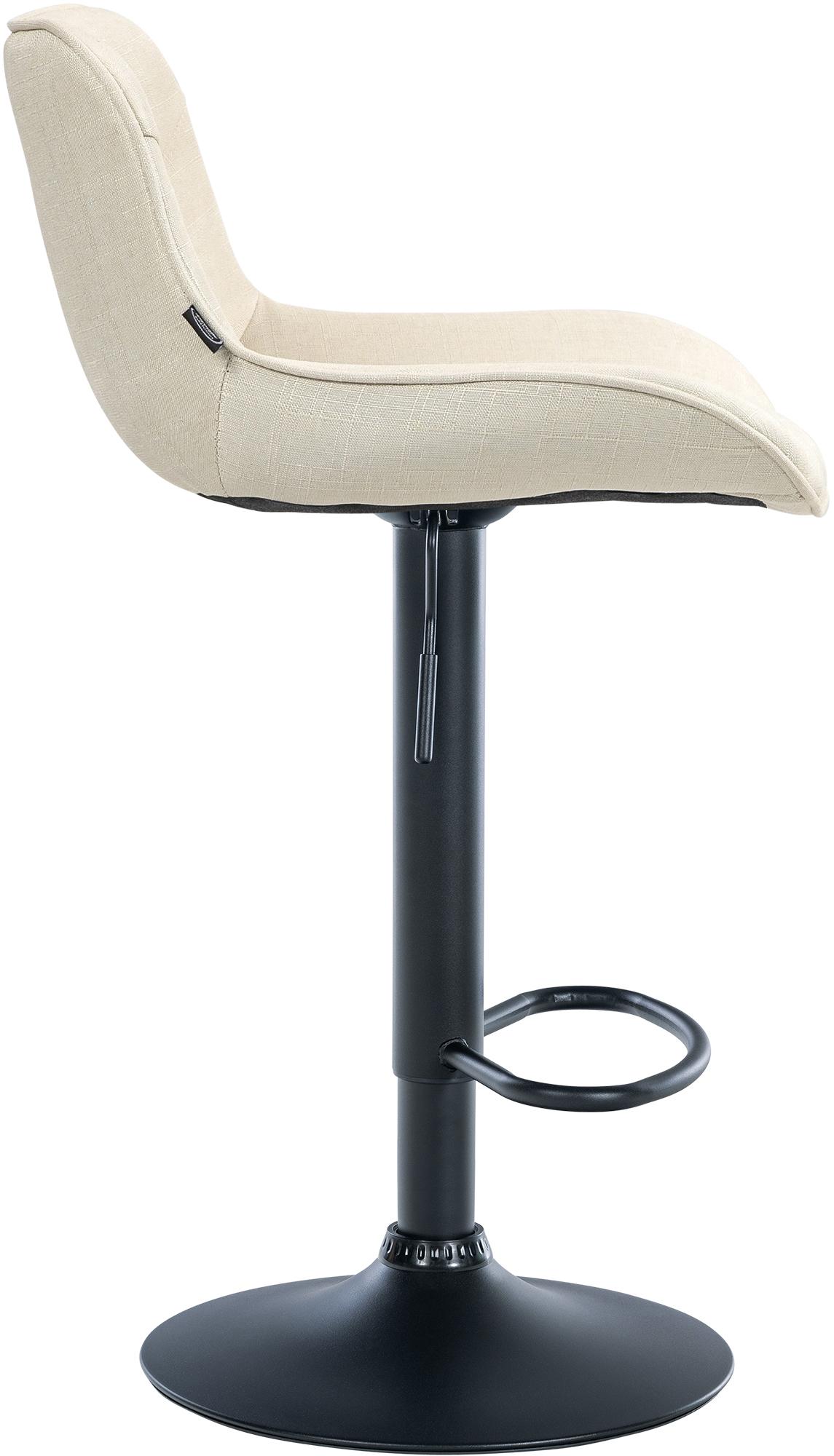 2er Set Barhocker Vonore Stoff schwarz, creme