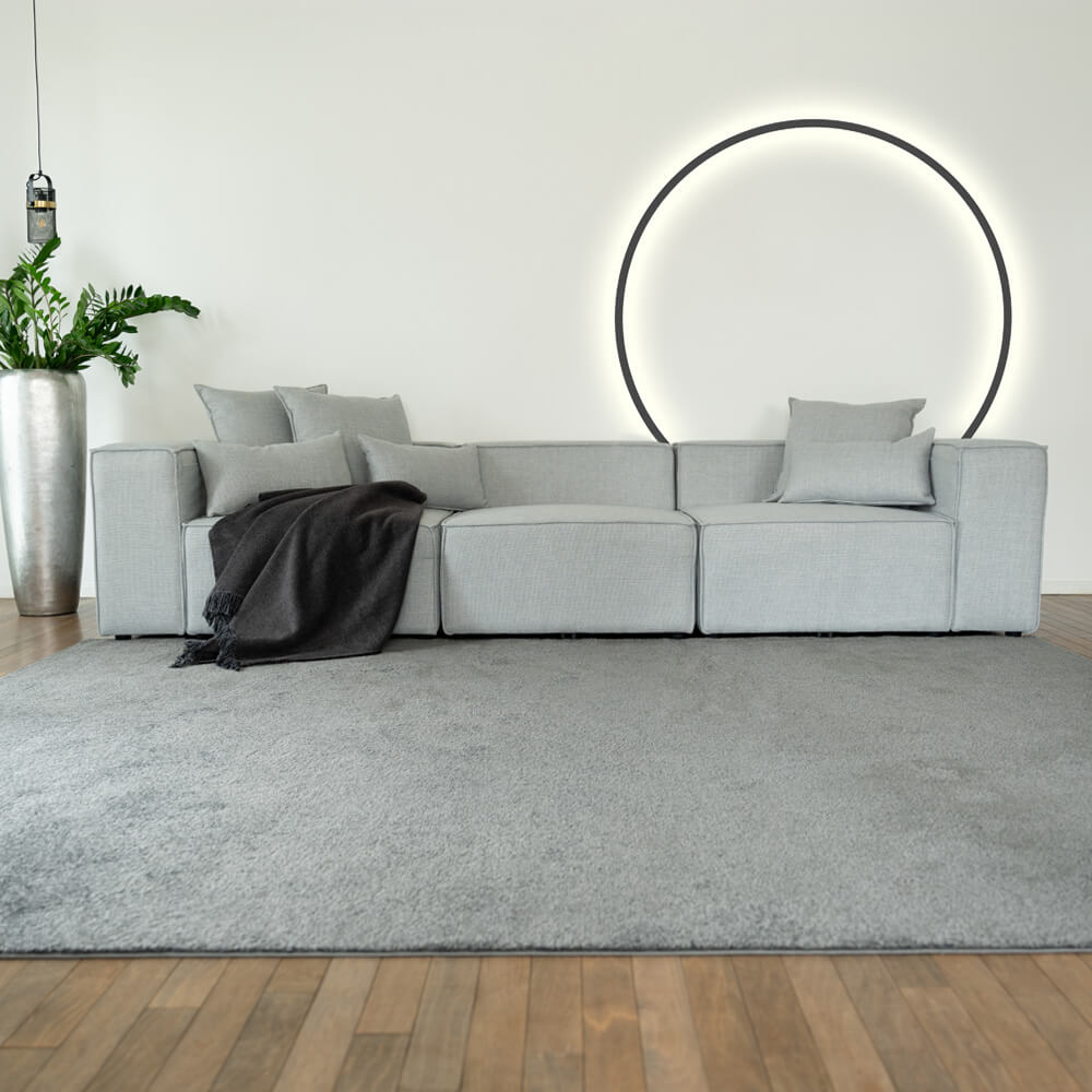Modulares Sofa VERONA M - 327 x 120 cm Hellgrau