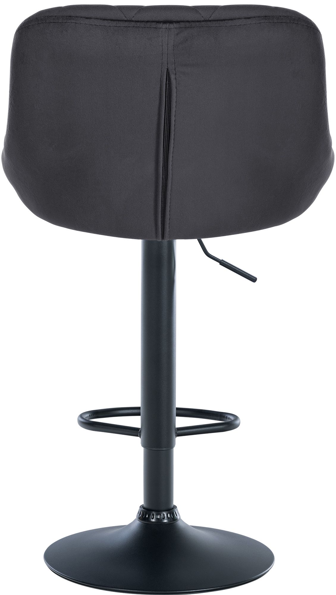 Barhocker Lazio Samt schwarz, dunkelgrau