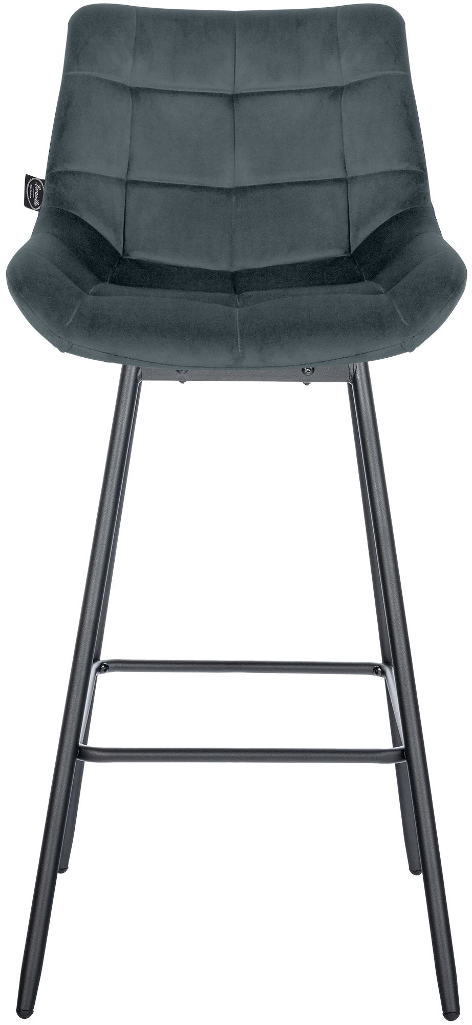 Barhocker Weston Schwenkbar Samt, dunkelgrau