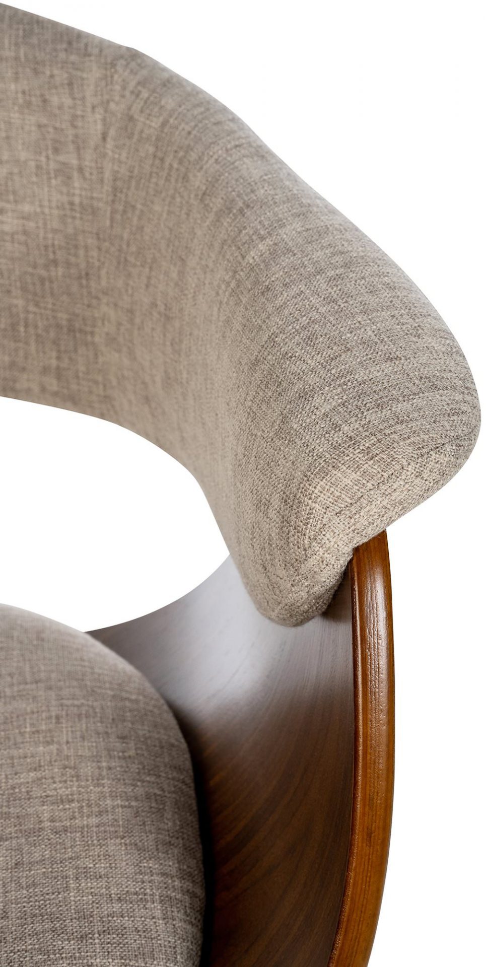 Barhocker Vestal Stoff, walnuss/creme
