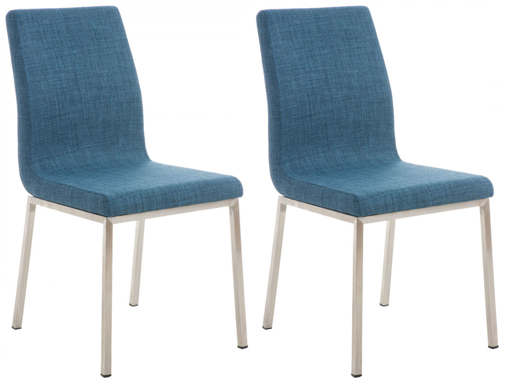 2er Set Esszimmerstühle Colmar Stoff, blau