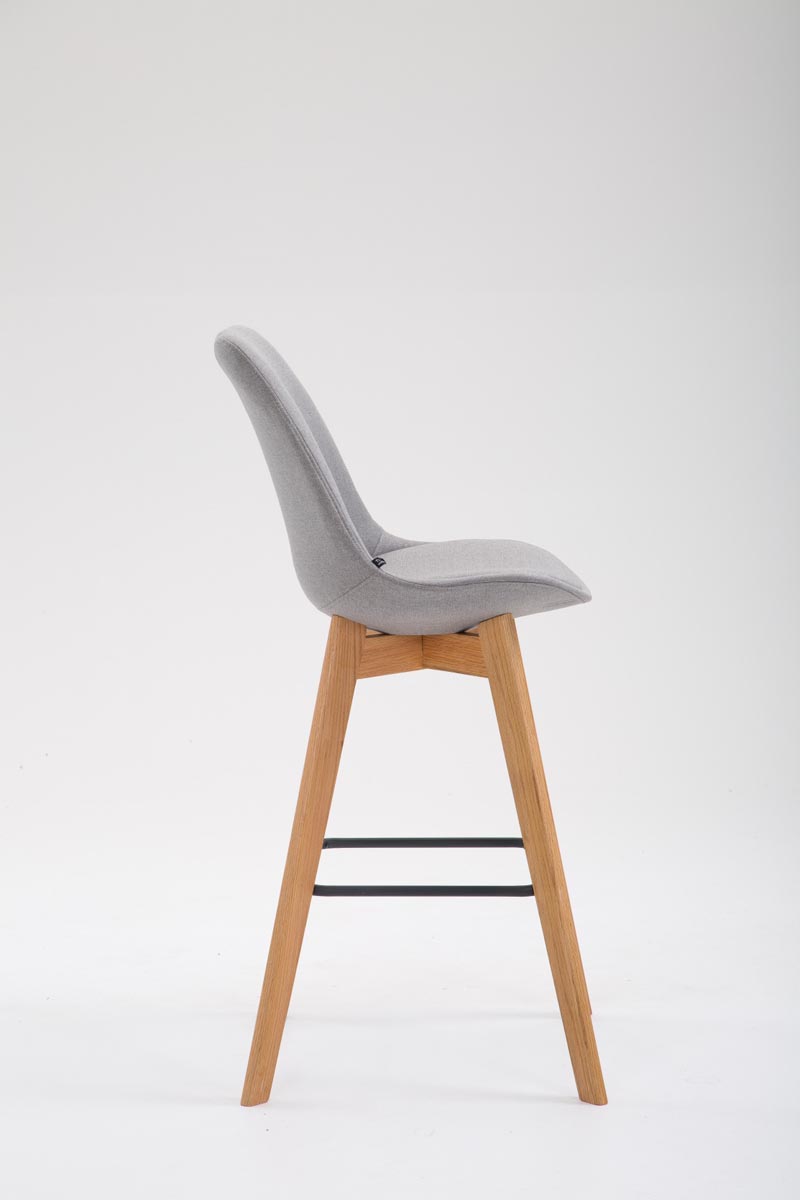 Barhocker Metz Stoff Natura, grau