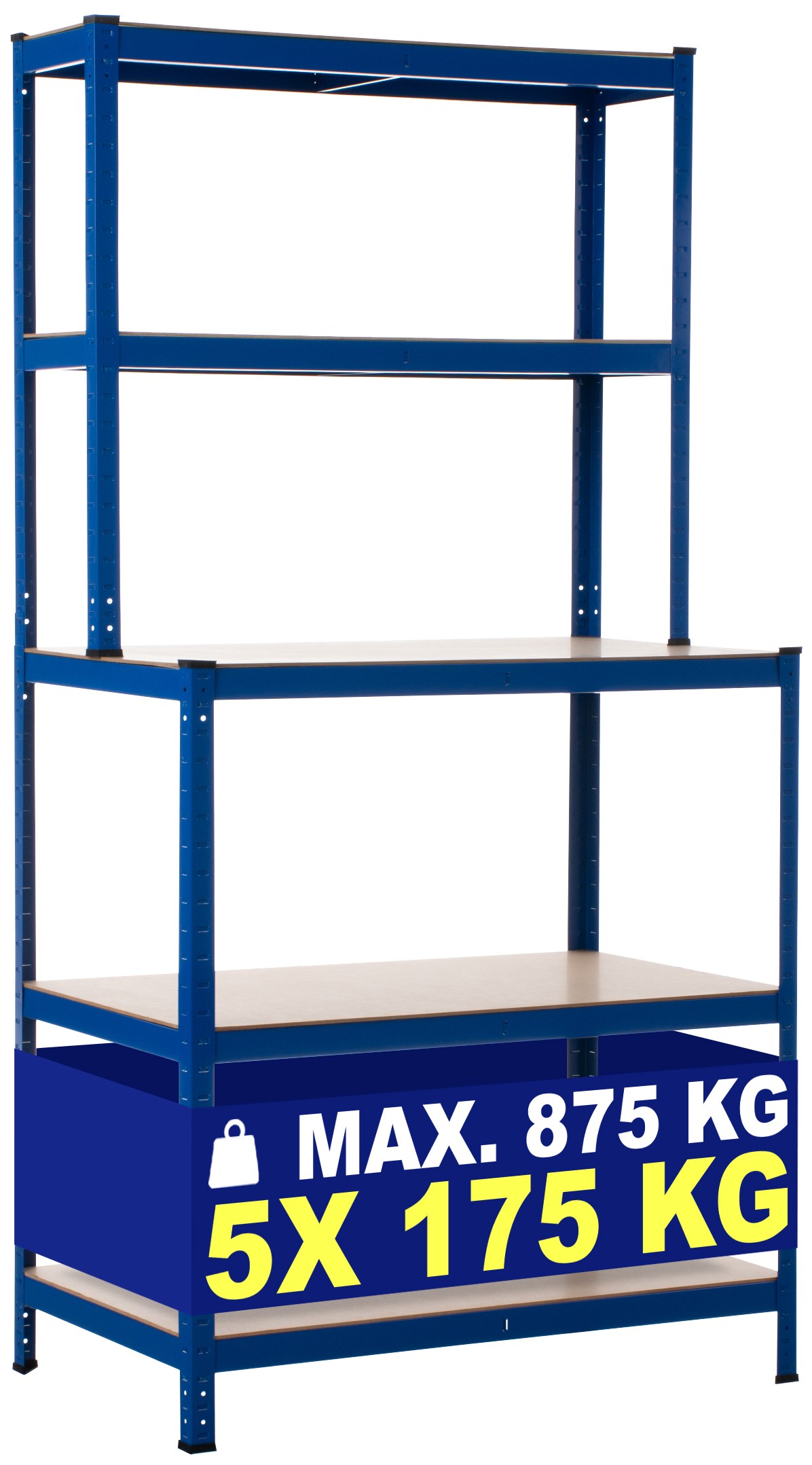 Steckregal inkl. Werkbank 2+3, blau