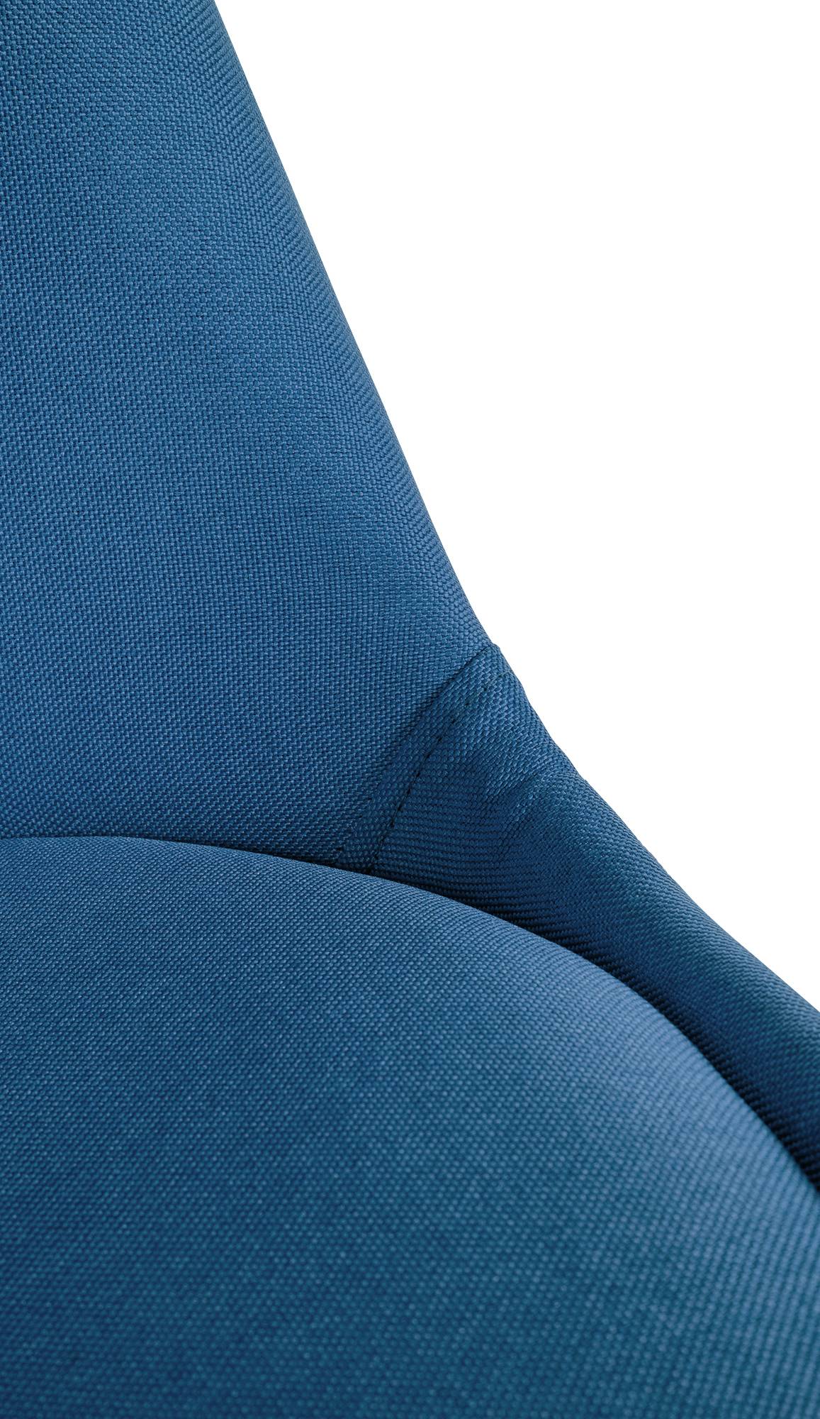 Stuhl Sofia Stoff Rund, blau