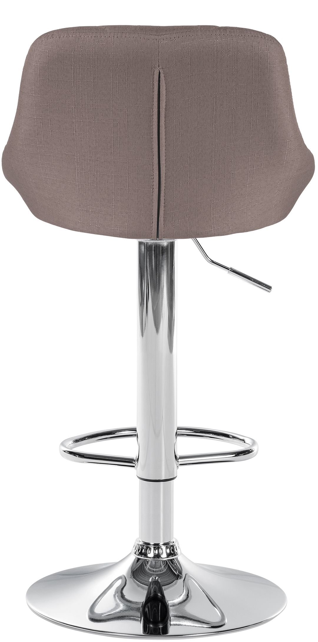 Barhocker Lazio Stoff chrom, taupe