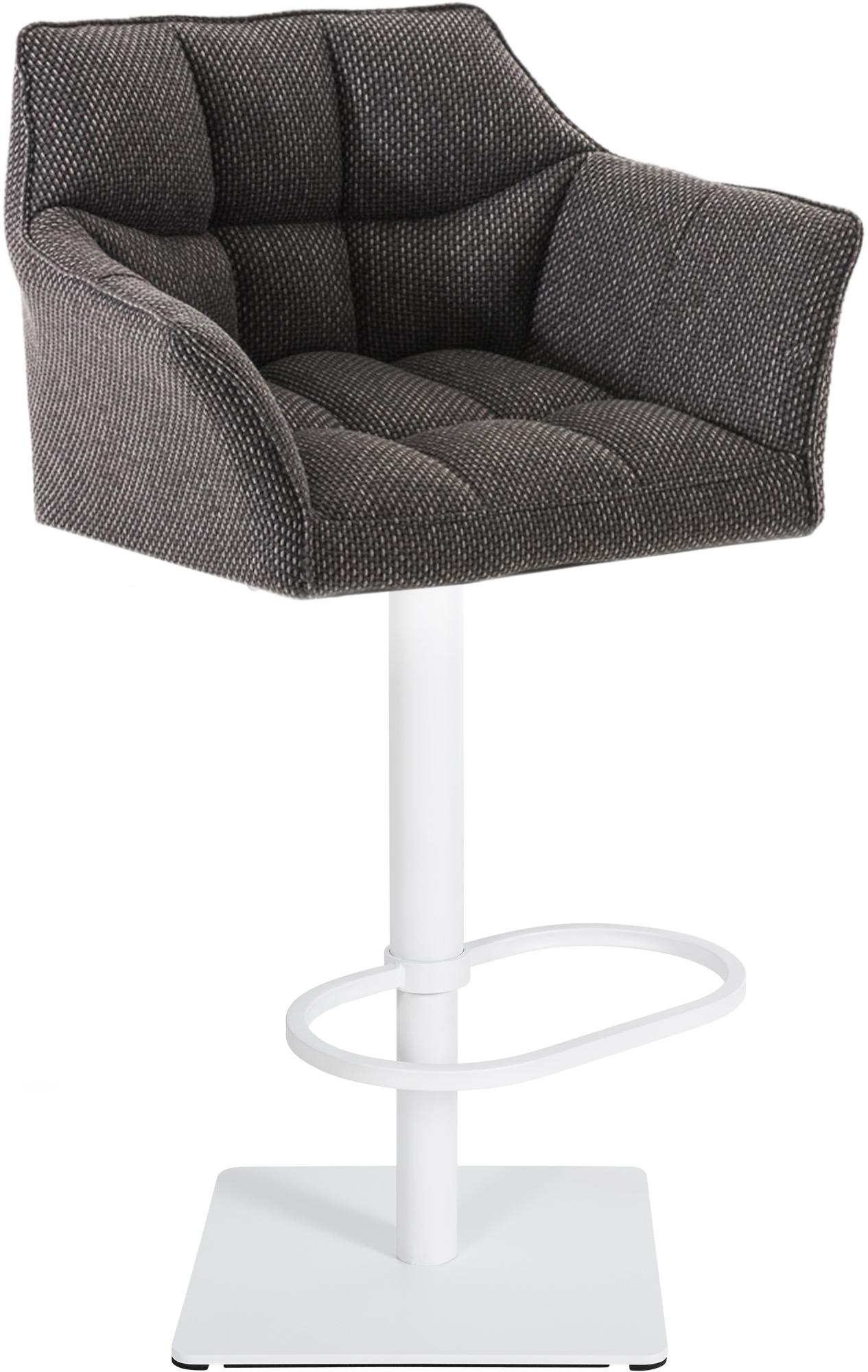 Barhocker Damaso W Stoff, titangrau