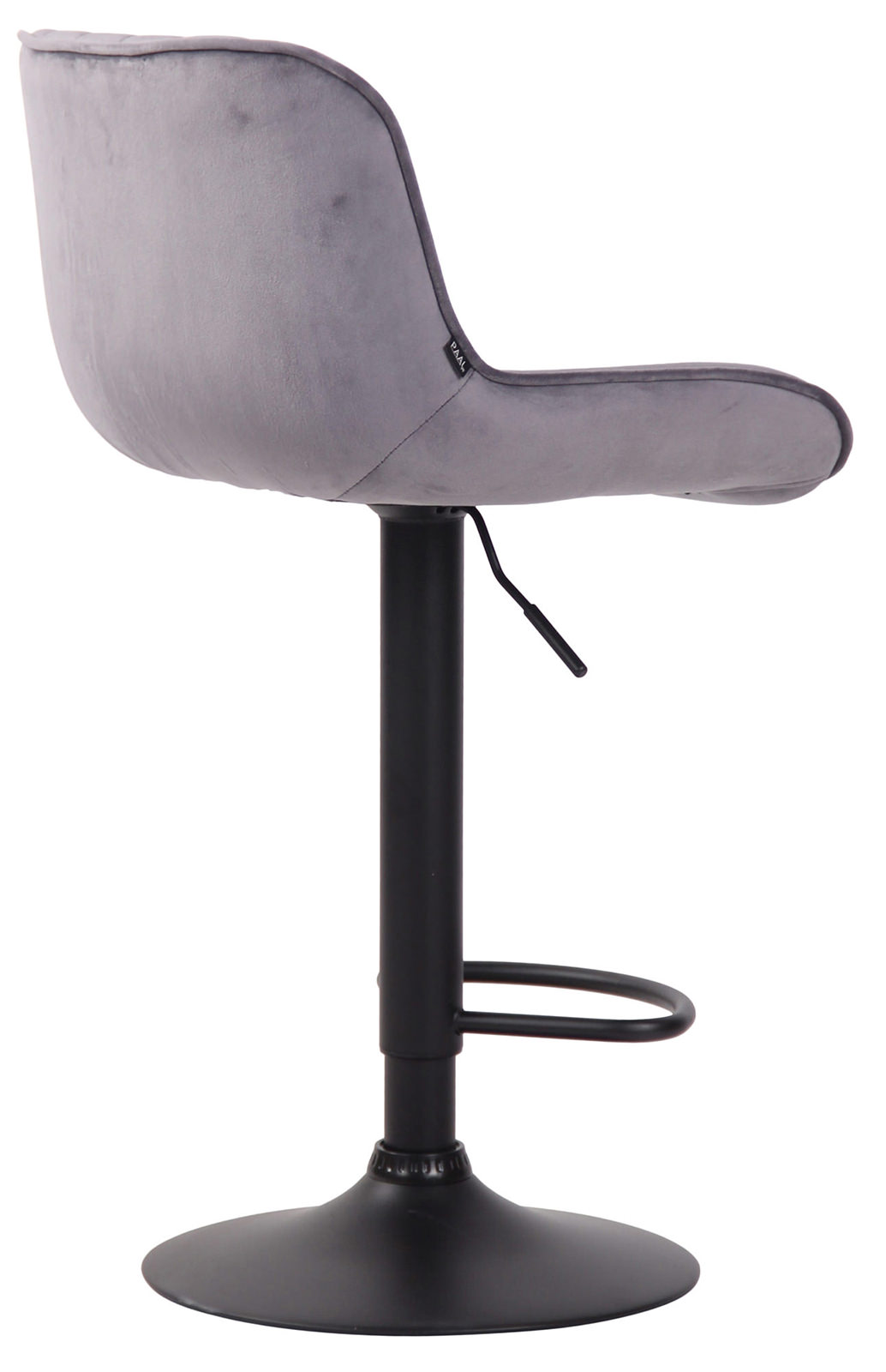 2er Set Barhocker Lentini Samt schwarz, dunkelgrau