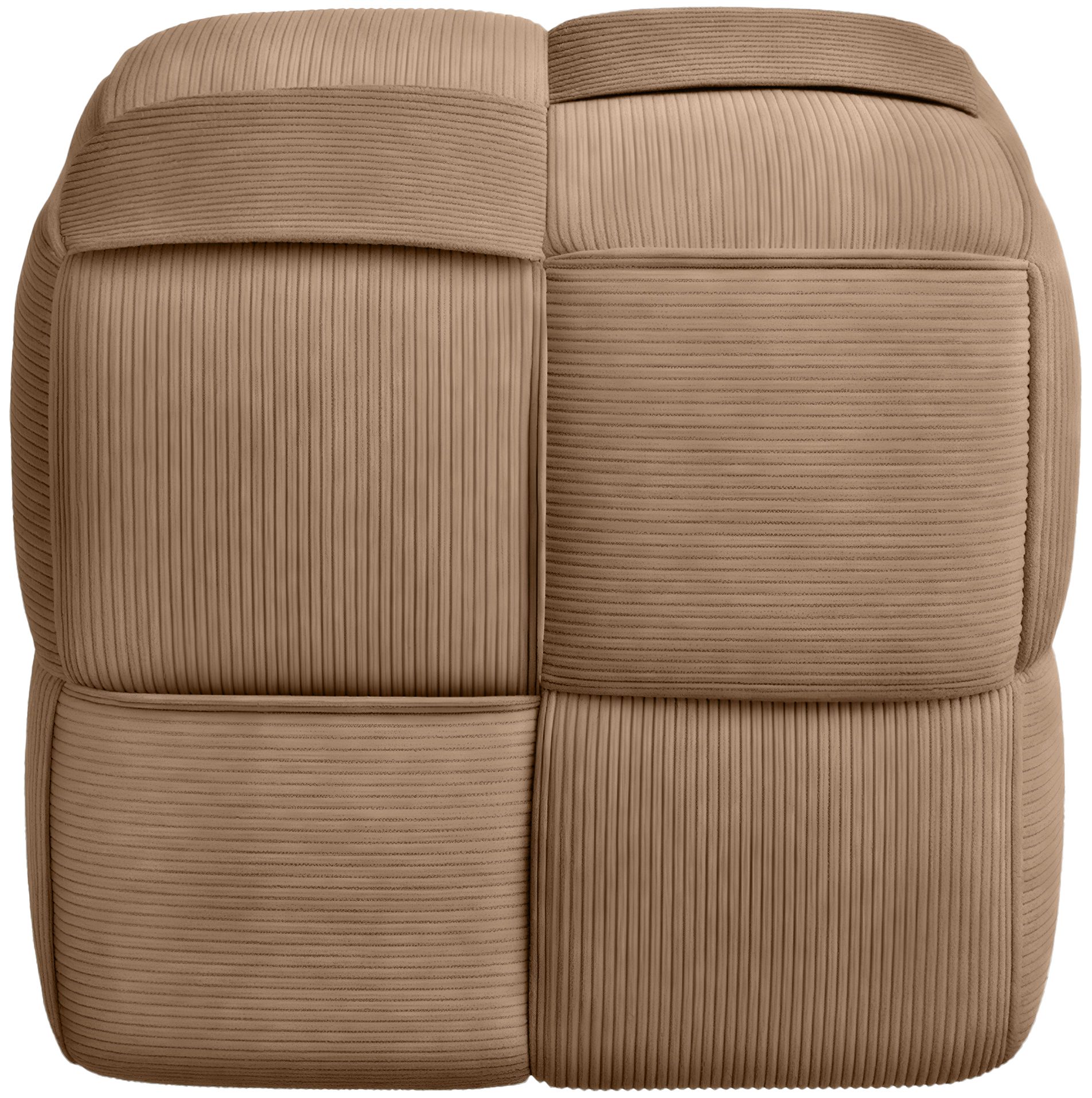 Sitzhocker Forinta Cord, taupe