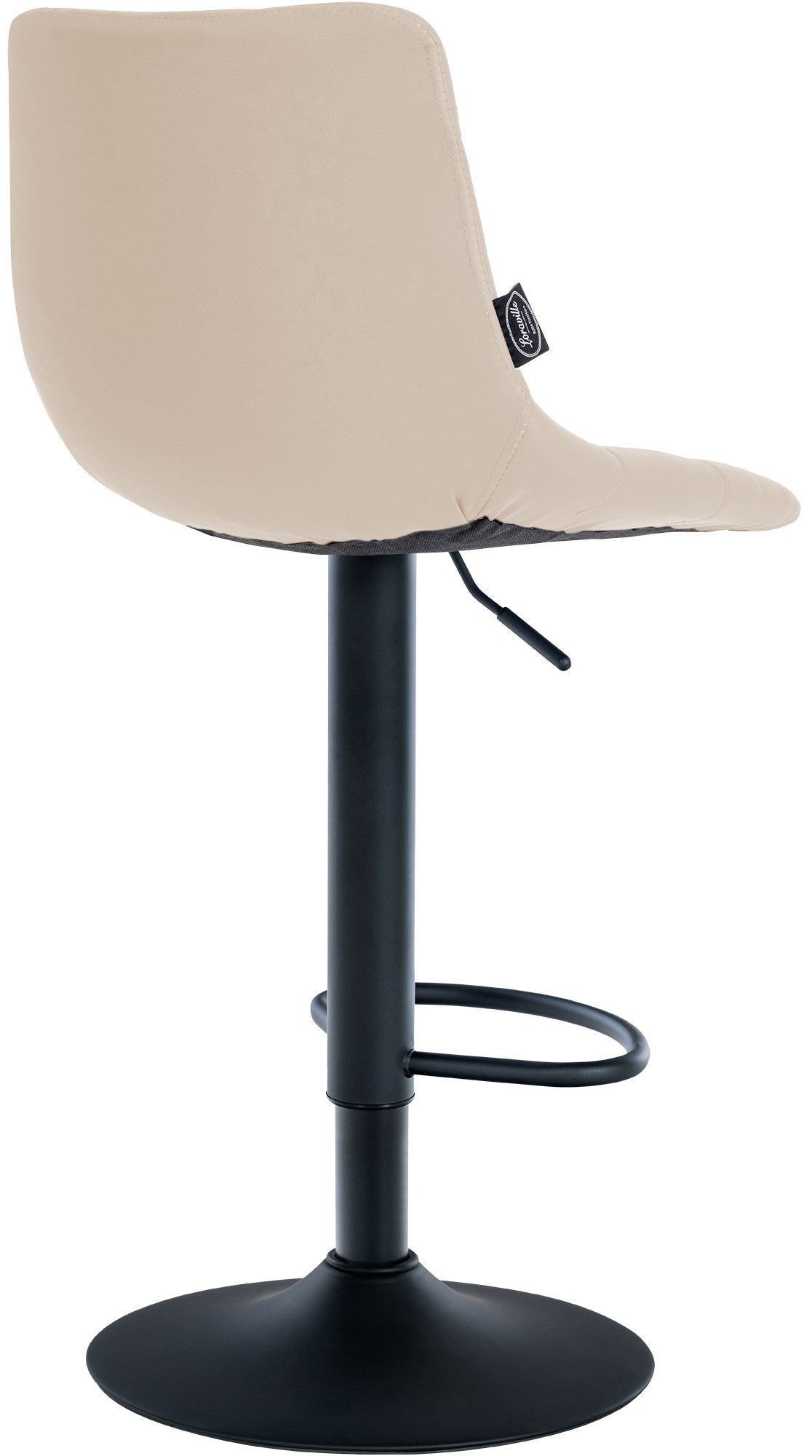 2er Set Barhocker Jerry Kunstleder schwarz, creme