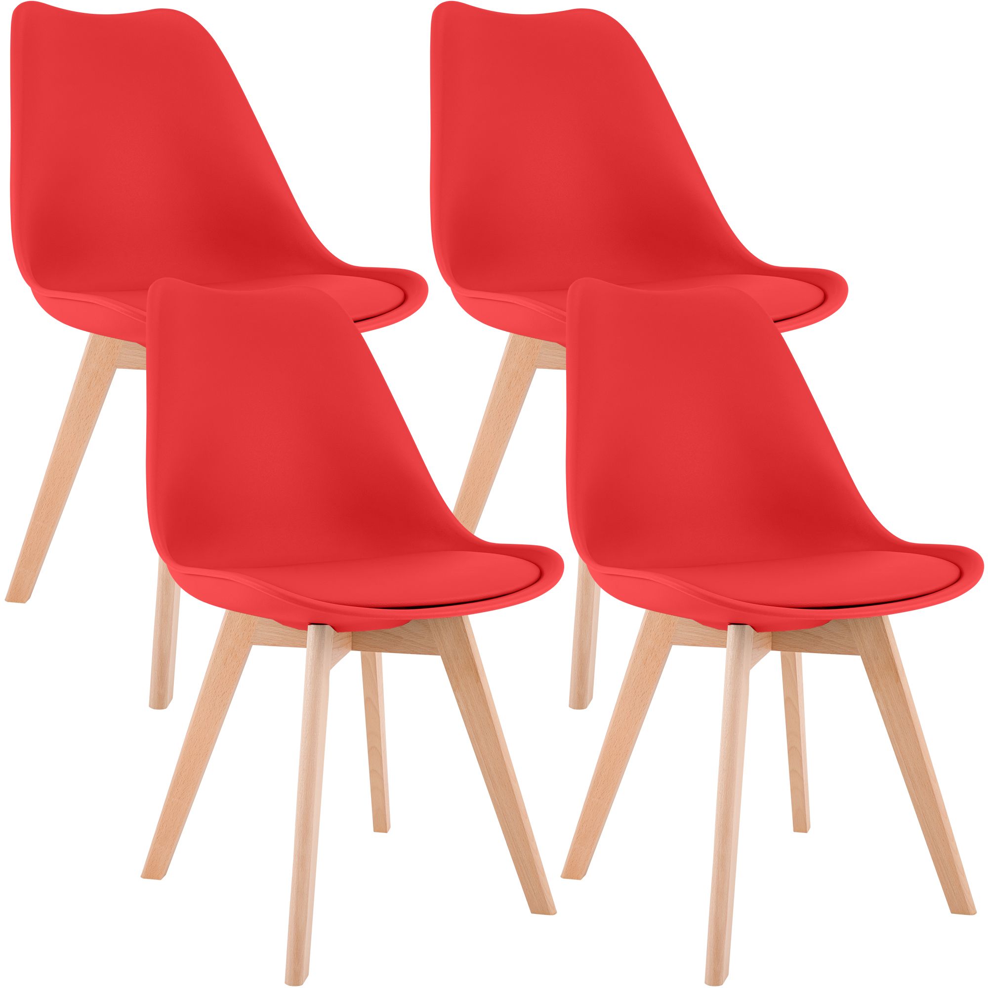 4er Set Stuhl Linares, rot