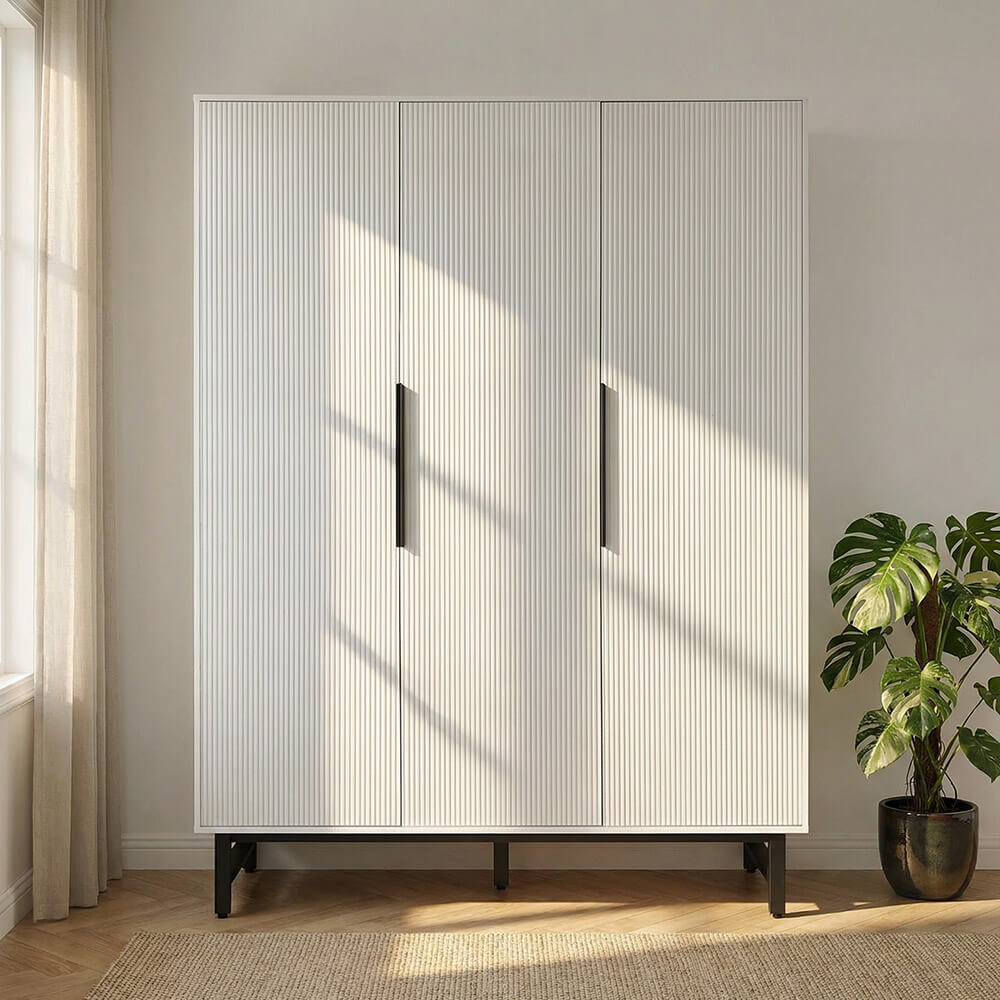 Kleiderschrank NYLA Weiß - 150 x 200 cm