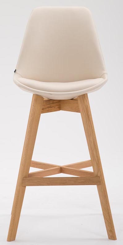2er Set Barhocker Cannes Kunstleder natura, creme