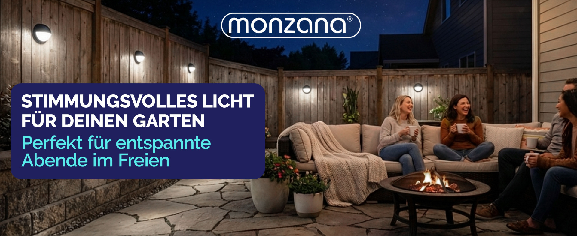 LED Solarwandleuchte 6er-Set Ø11cm