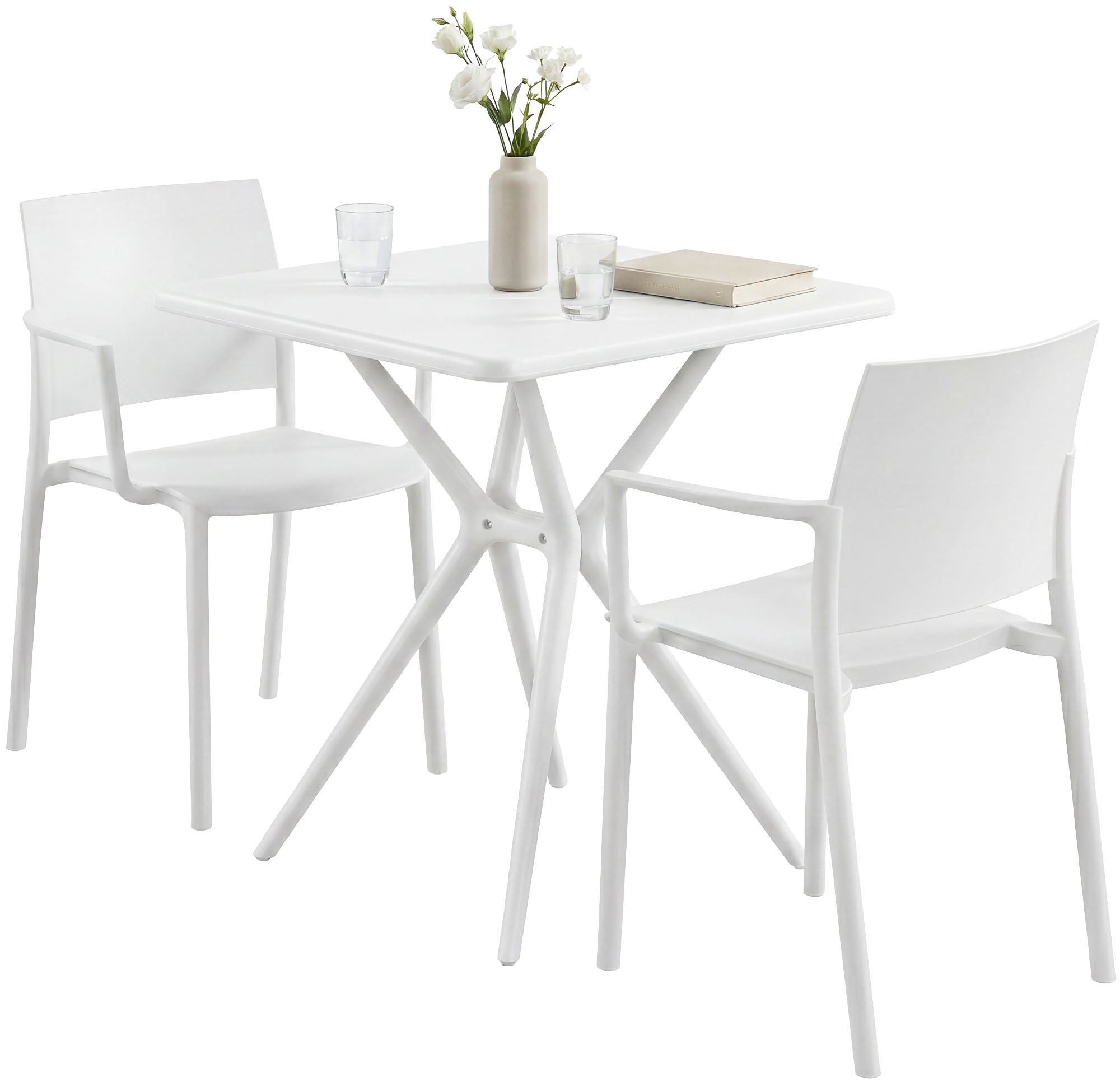 Gartenmöbel-Set Pula, weiß