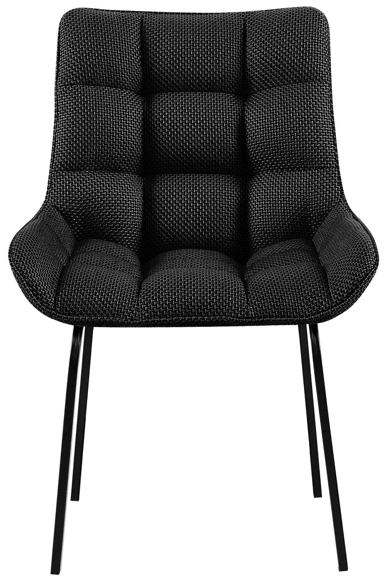 2er Set Stuhl Saranda Stoff schwarz, titangrau