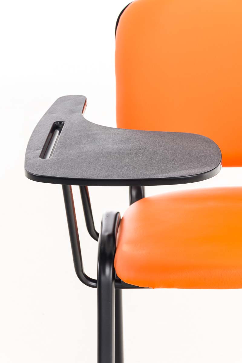 Stuhl Ken mit Klapptisch Kunstleder, orange