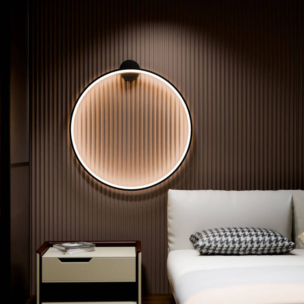 LED-Wandleuchte RAYON Schwarz - 60 cm