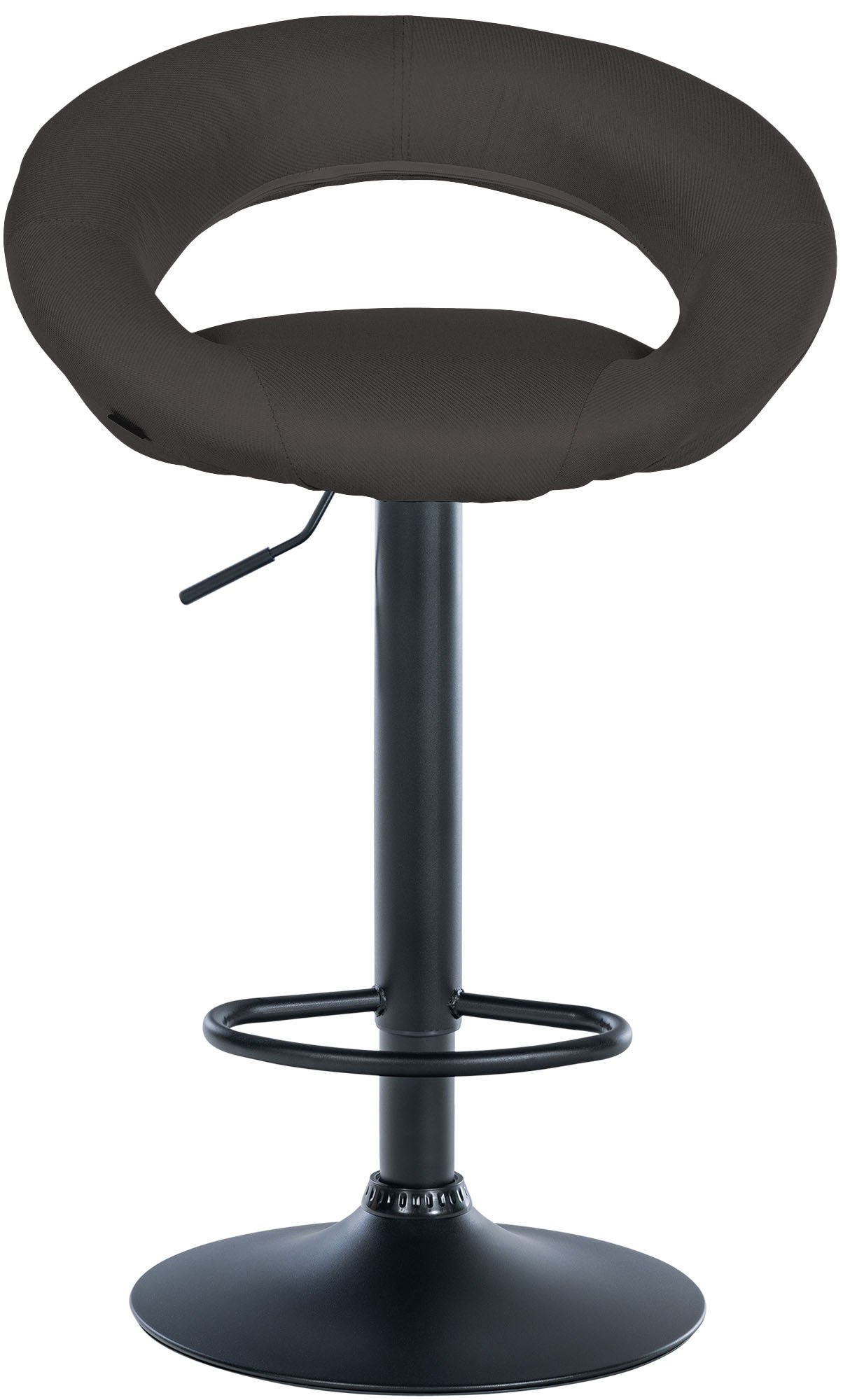 Barhocker Olinda Stoff schwarz, dunkelgrau