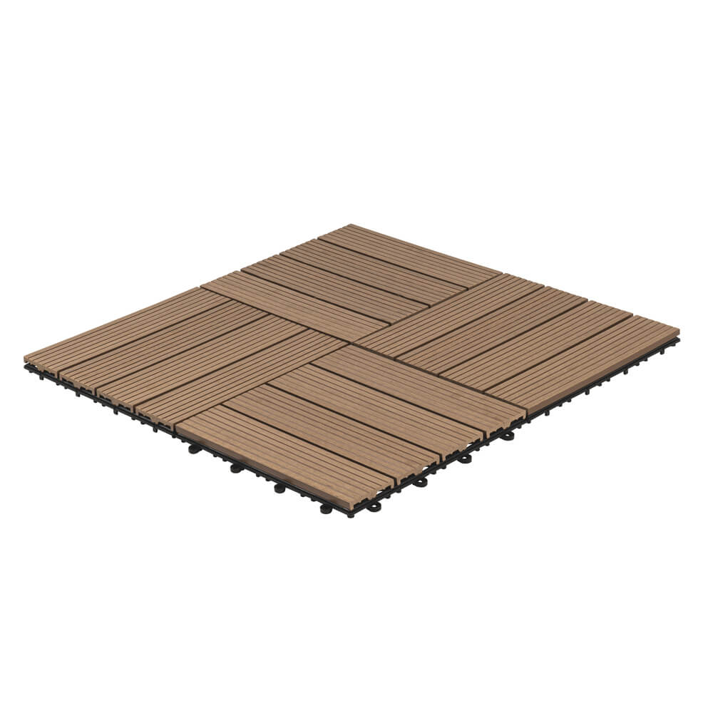 WPC Klickfliesen BAVARO - 6m² Teak