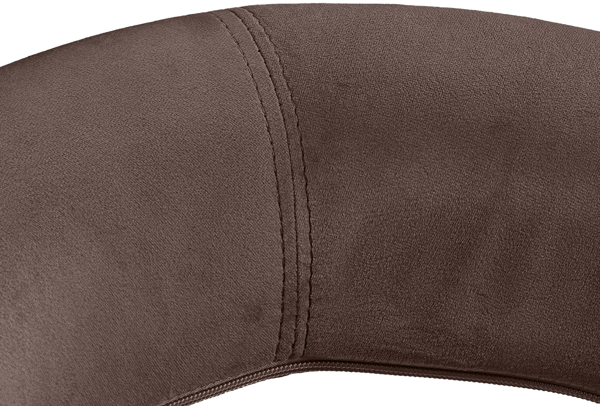 Barhocker Olinda Samt chrom, braun