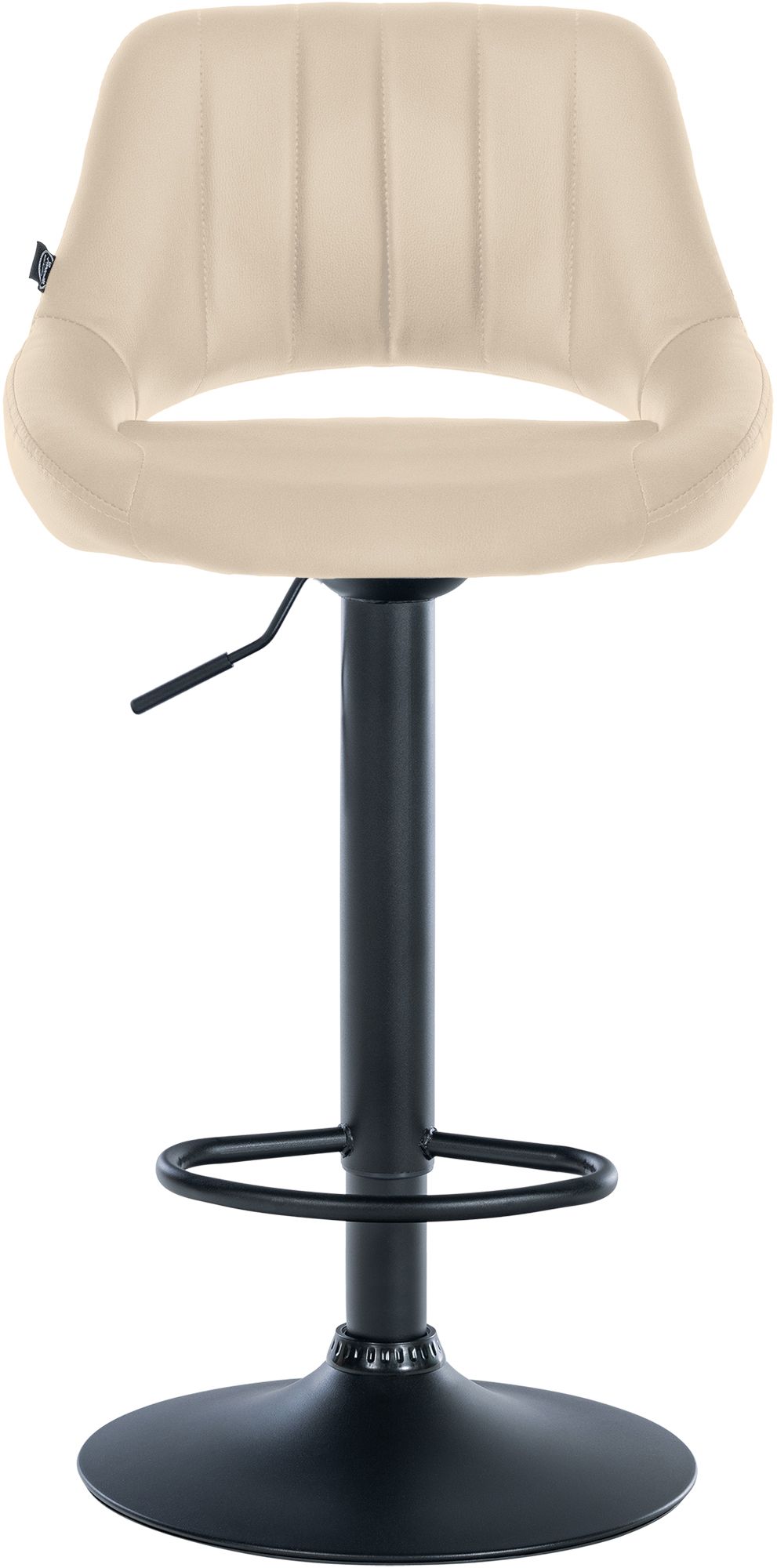 Barhocker Milet Kunstleder schwarz, creme