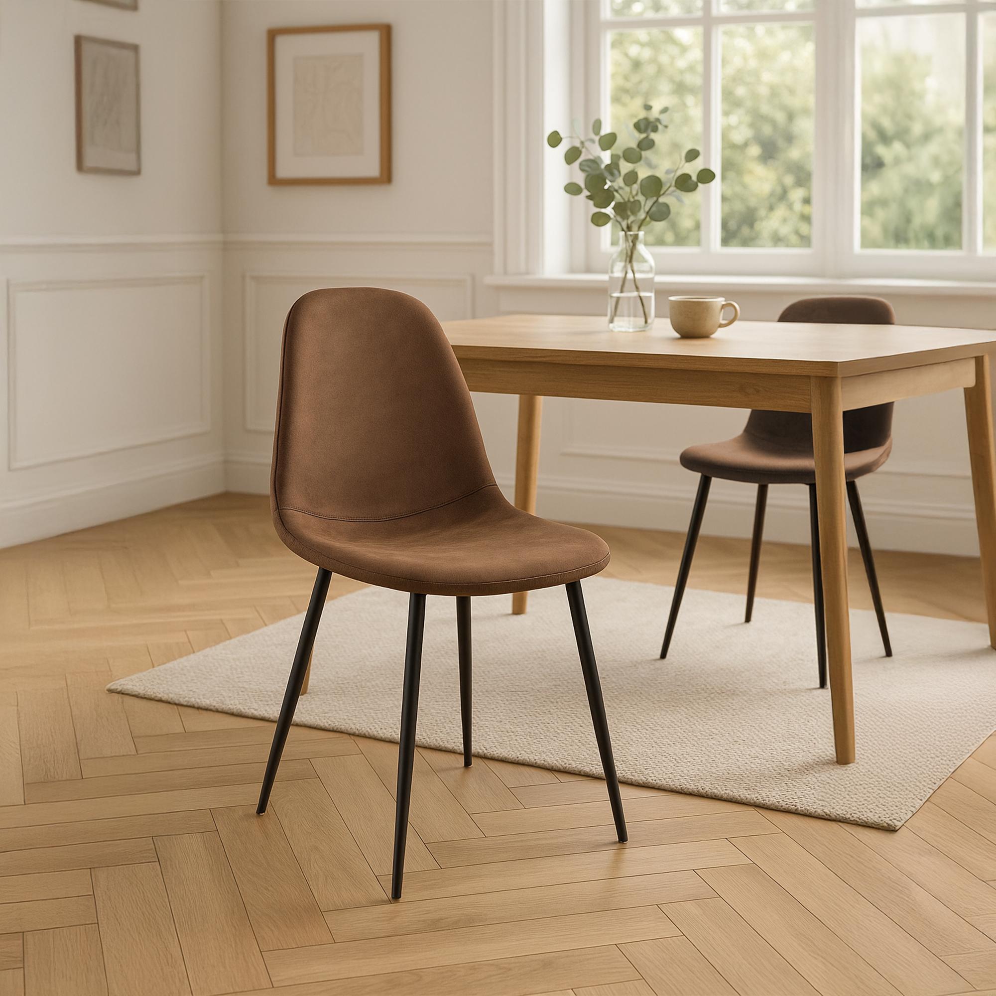 Esszimmerstuhl Napier Vintage Kunstleder, braun