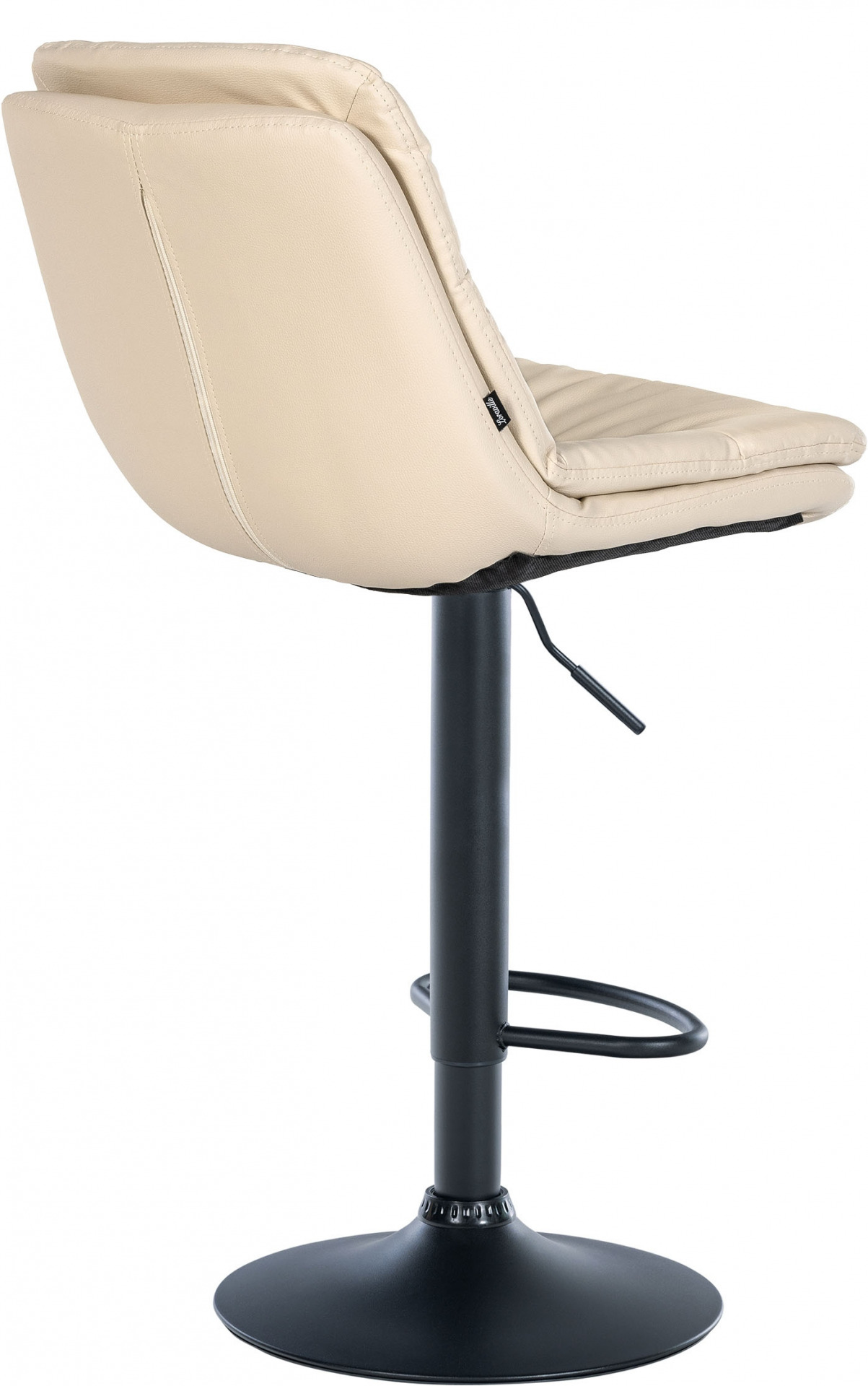 Barhocker Laurel Kunstleder schwarz, creme