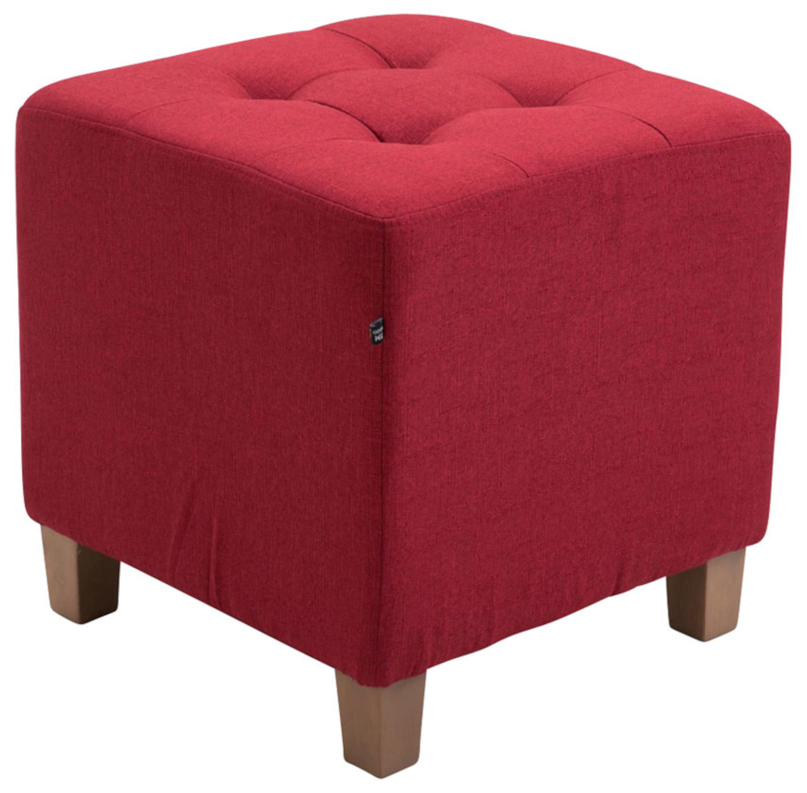 2er Set Sitzhocker Pharao, antik-hell, rot