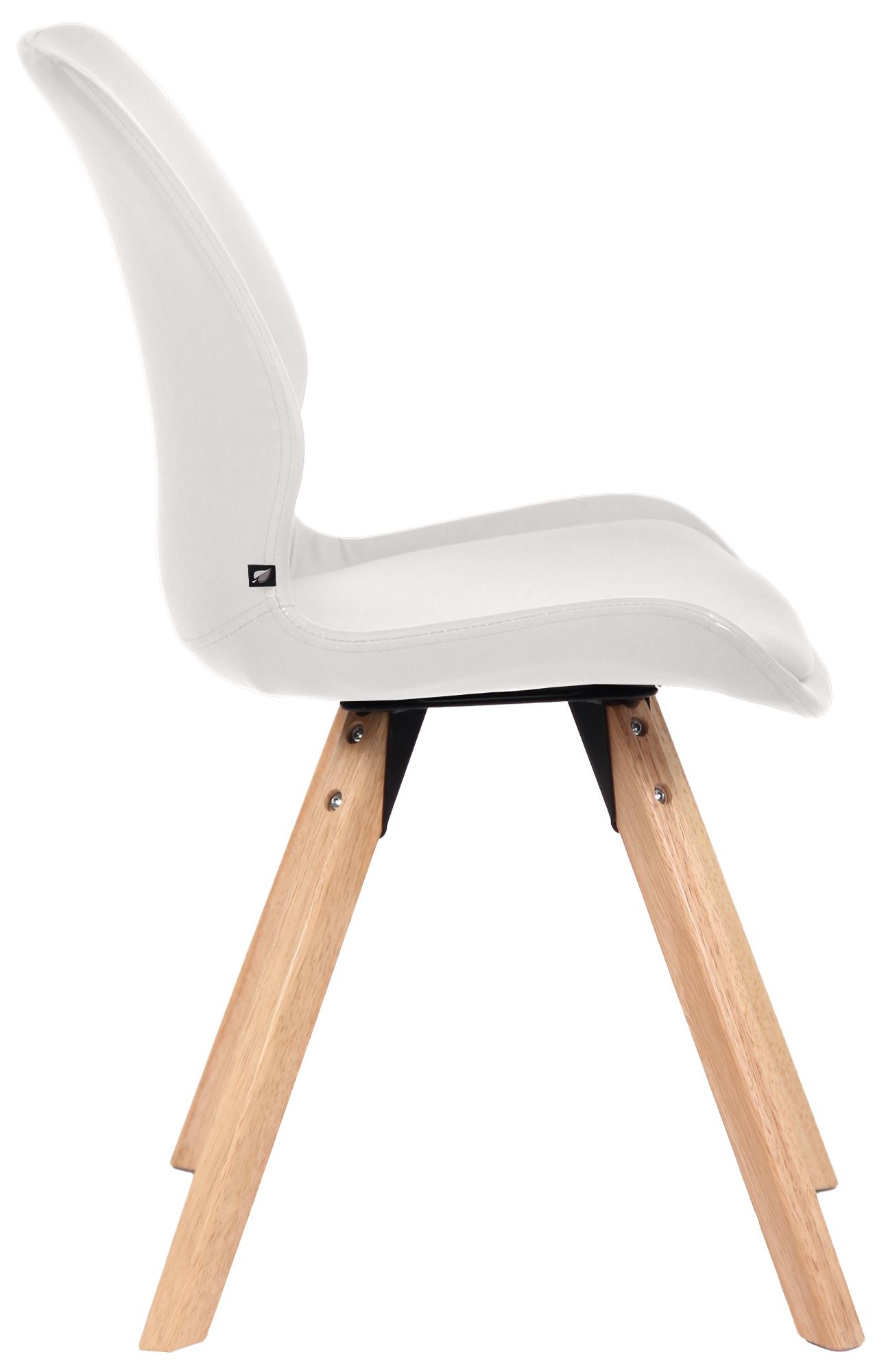2er Set Stuhl Luna Kunstleder, weiß