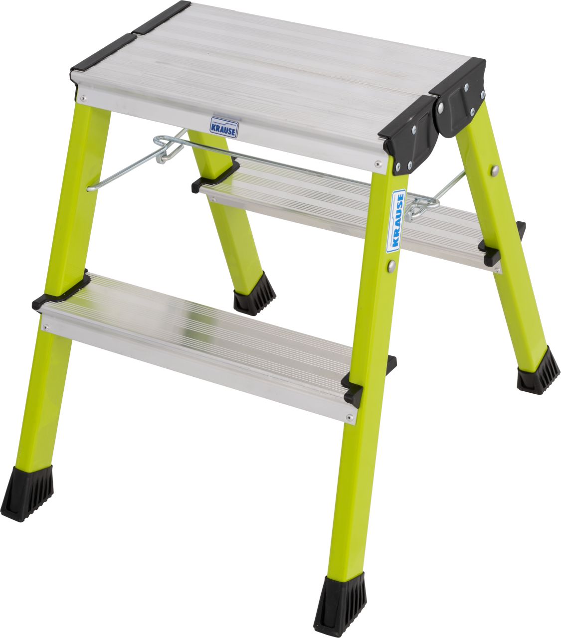 MONTO Doppel-Klapptritt Rolly, grün, 2x2 Stufen