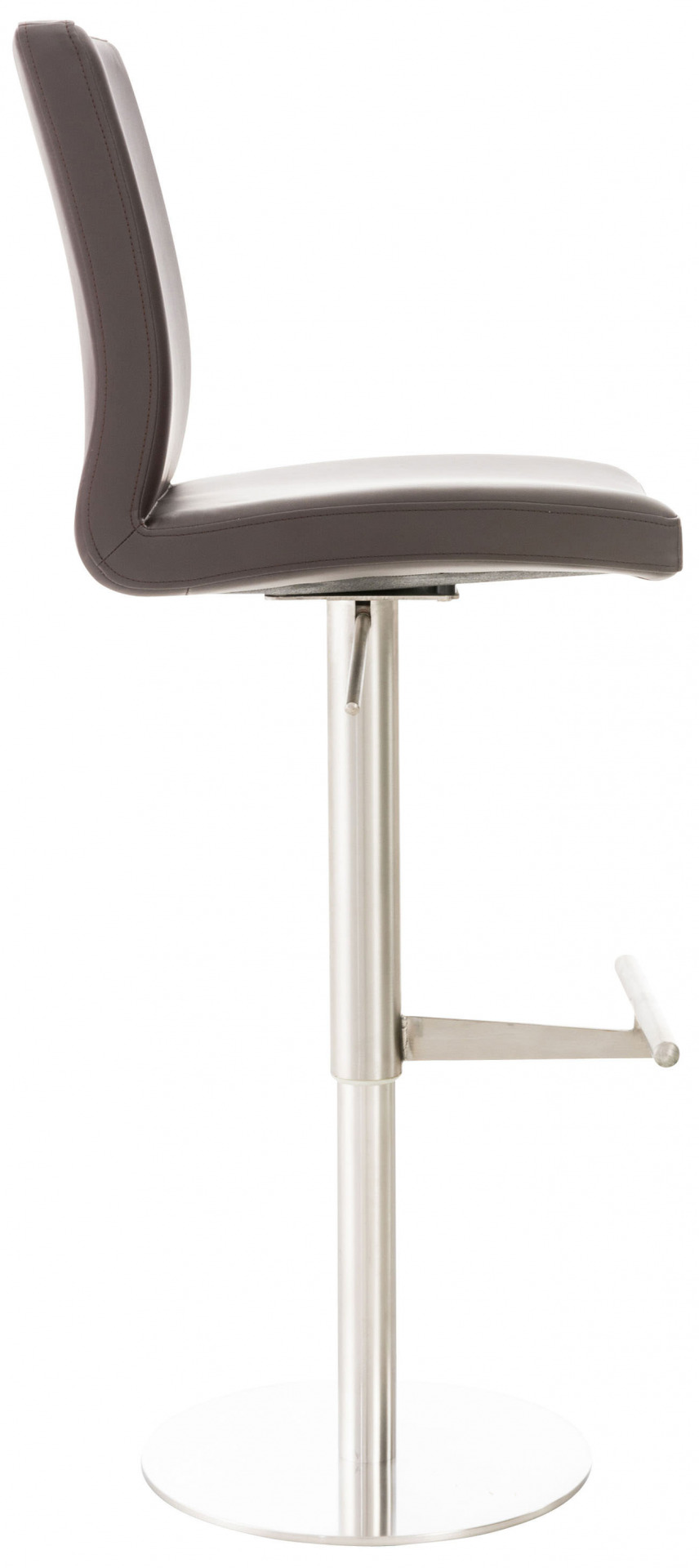 Barhocker Cadiz Kunstleder edelstahl, braun