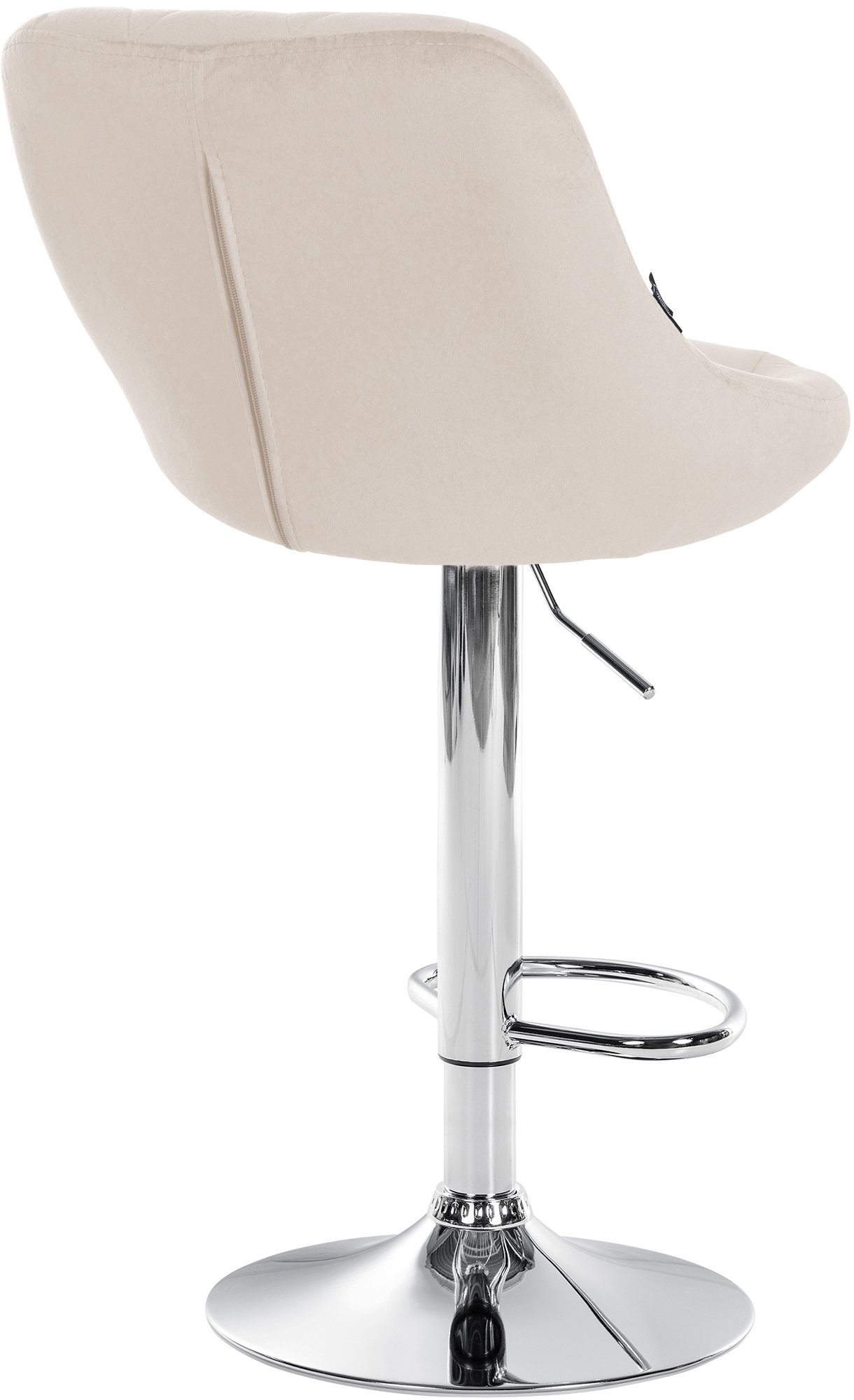 Barhocker Lazio Samt chrom, creme