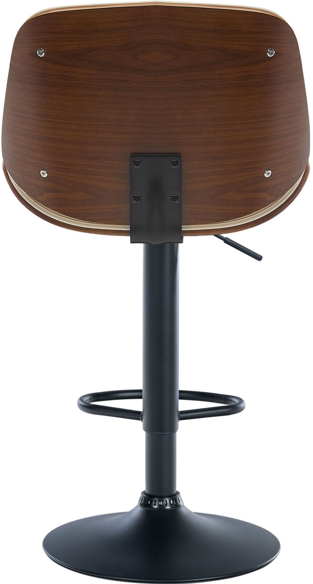 Barhocker Nova Kunstleder schwarz, walnuss/creme