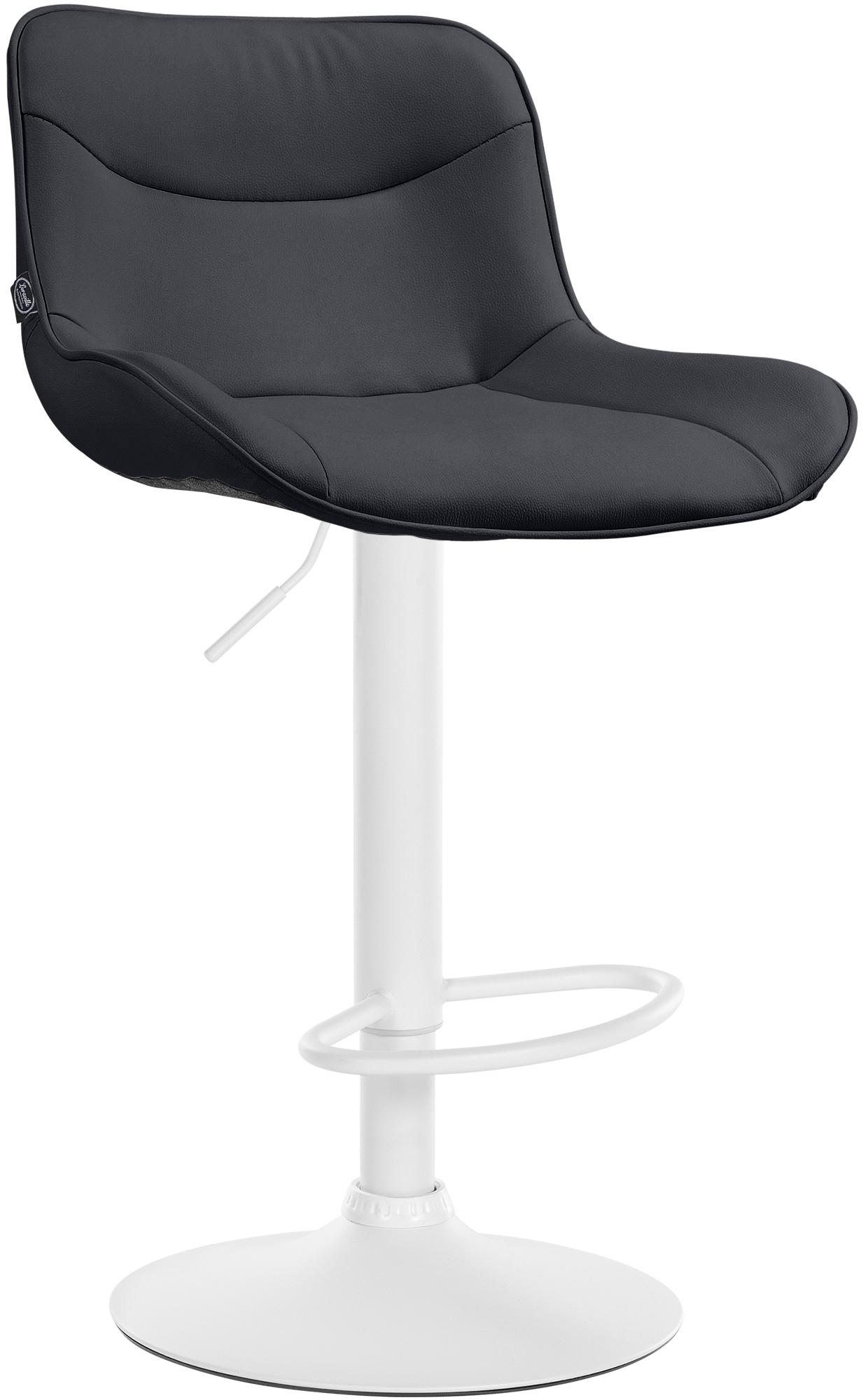 Barhocker Vonore Kunstleder weiß, schwarz