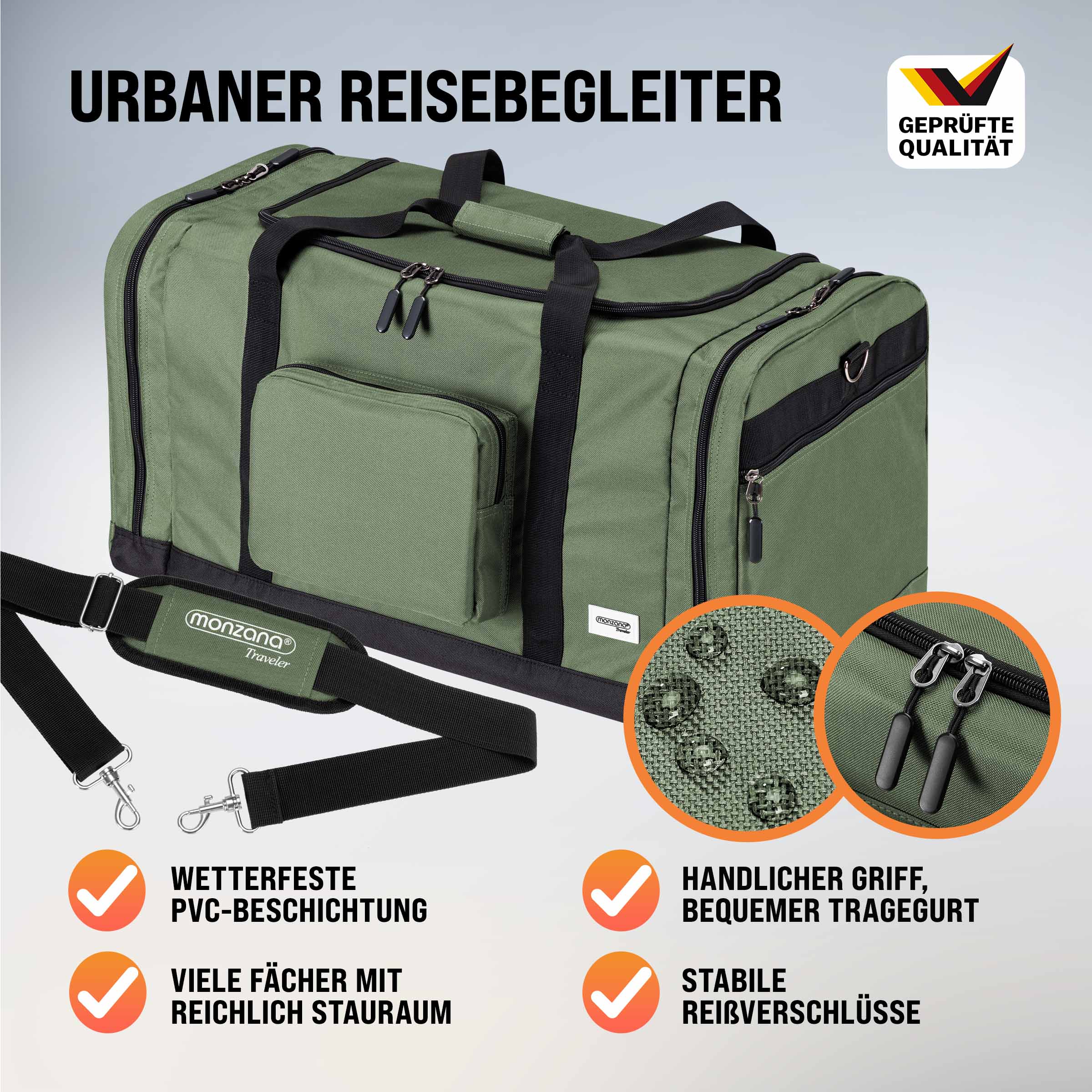 Reisetasche Grün 90L