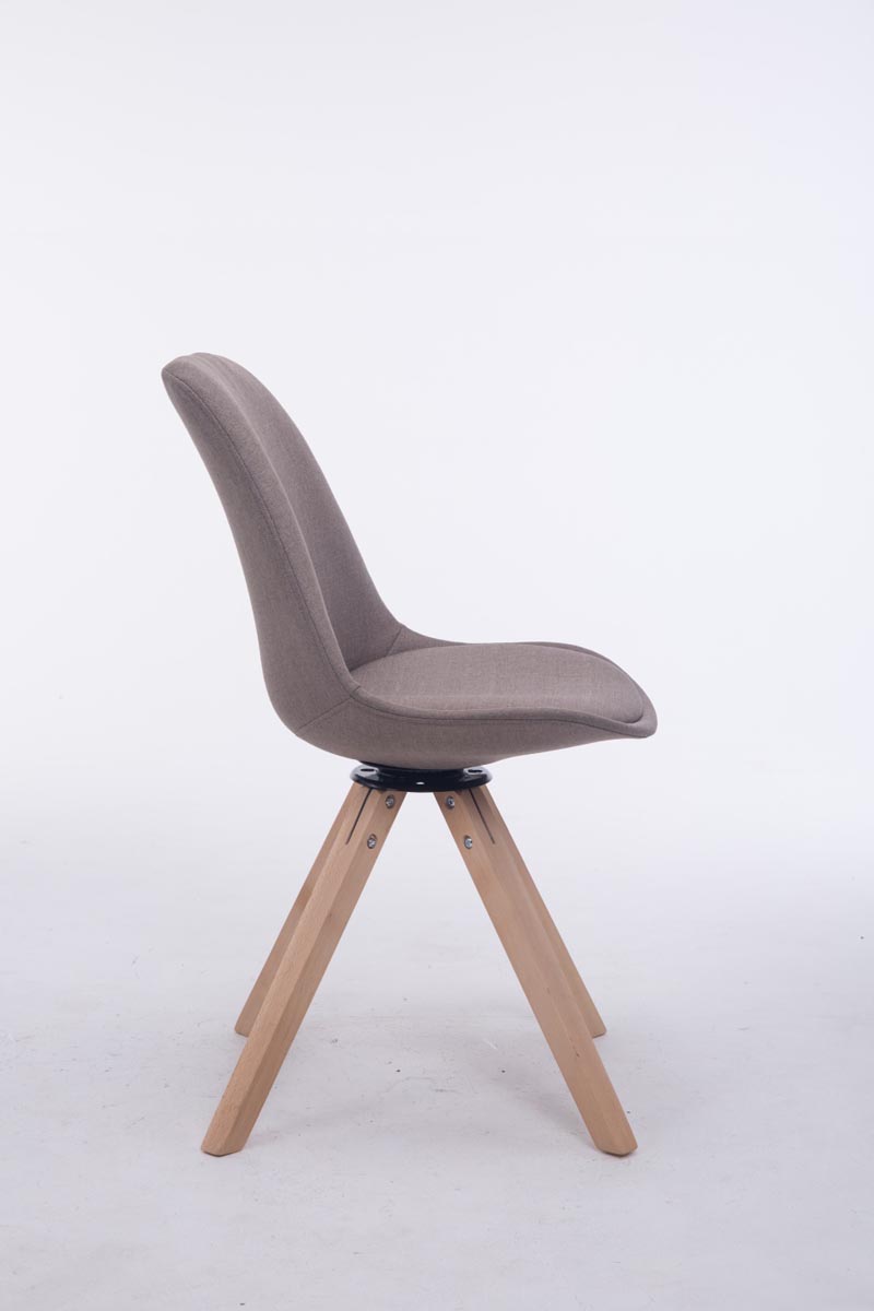 Besucherstuhl Troyes Drehbar Natura Stoff Square, taupe